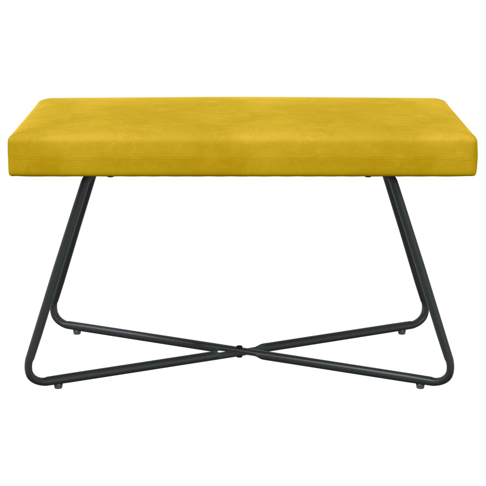 klupa Žuta 80 x 40 x 45 cm Baršun