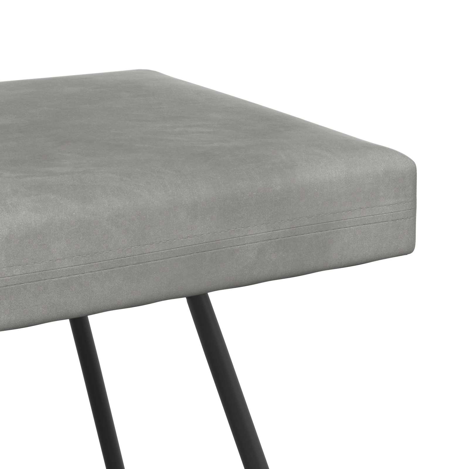 klupa Svjetlosiva 110 x 40 x 45 cm Baršun