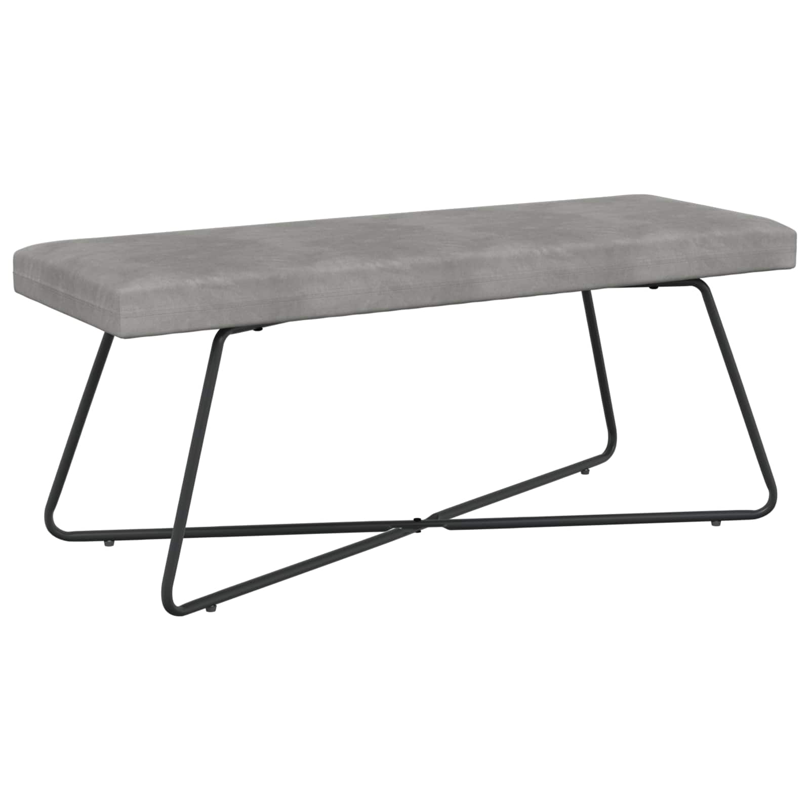 klupa Svjetlosiva 110 x 40 x 45 cm Baršun