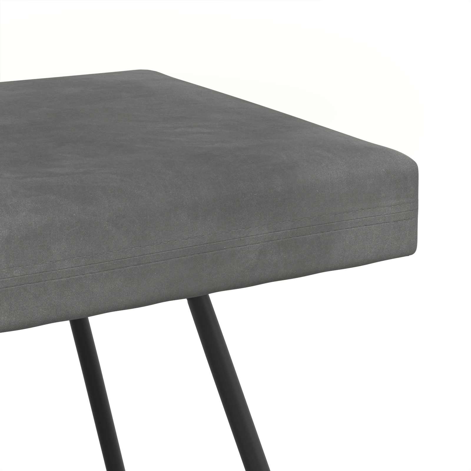 klupa Tamnosiva 110 x 40 x 45 cm Baršun