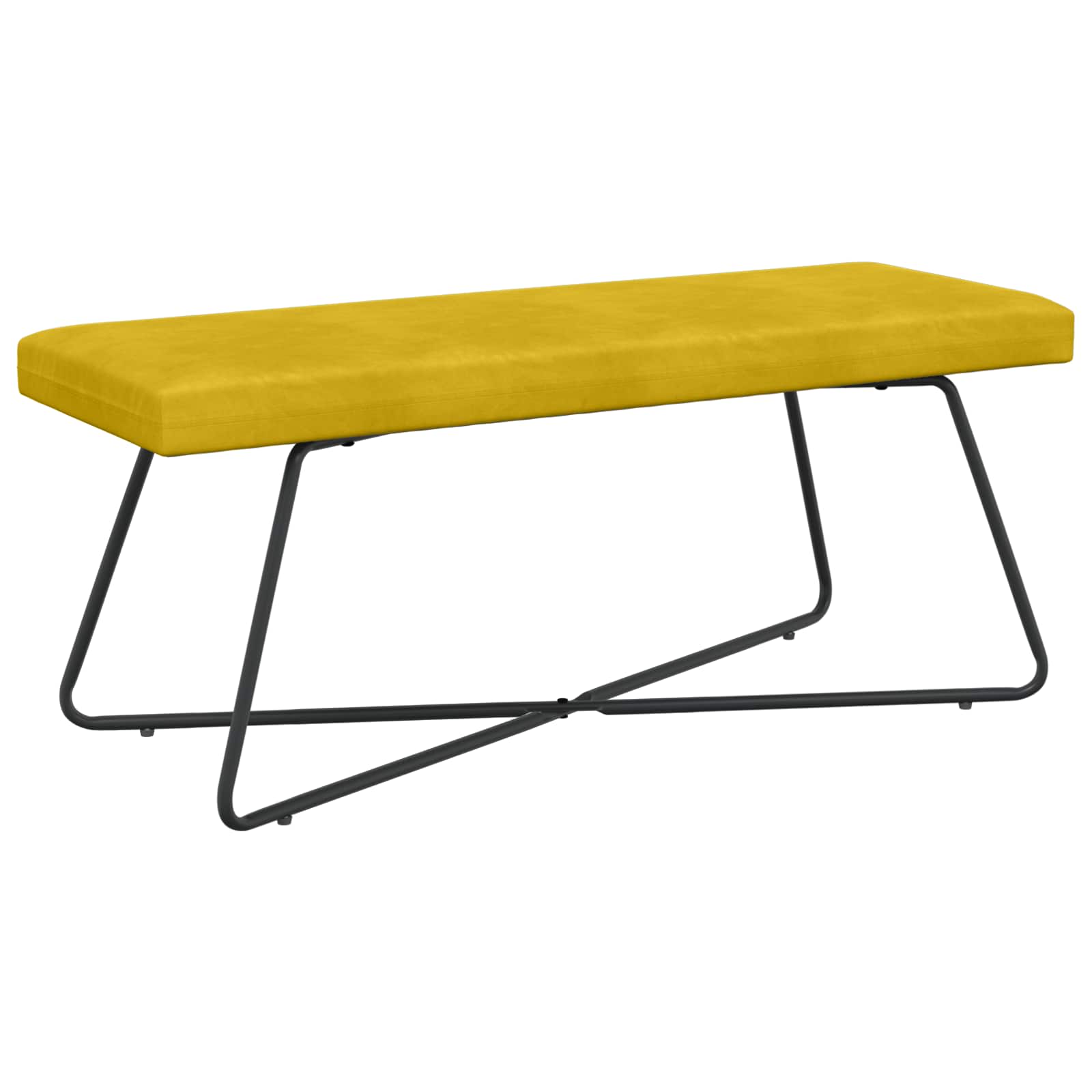 klupa Žuta 110 x 40 x 45 cm Baršun