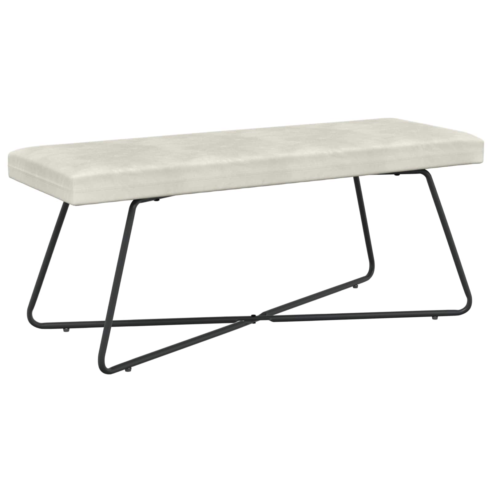 klupa Krem 110 x 40 x 45 cm Baršun