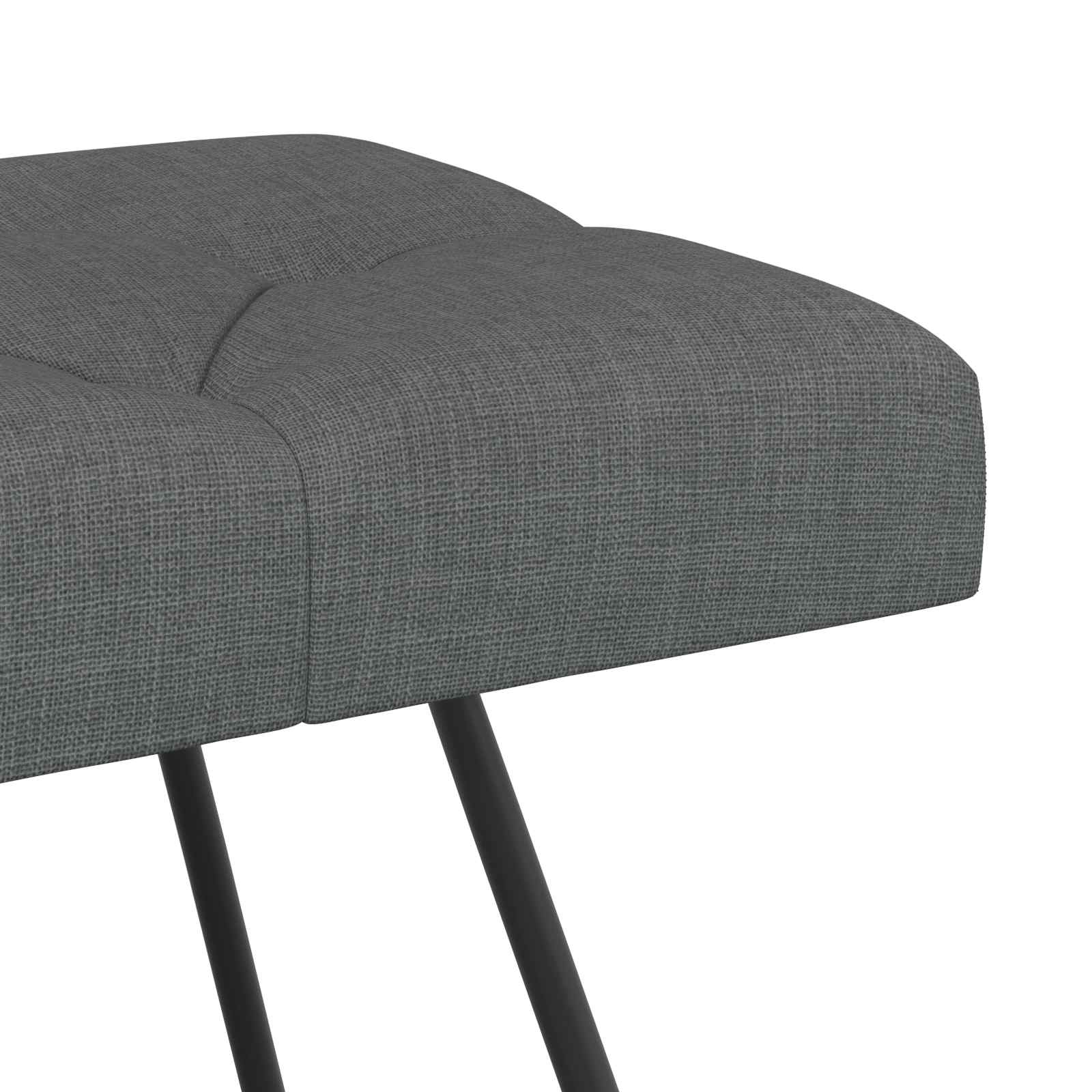 Klupa s gumbastim tkanjem Tamnosiva 80 x 40 x 46 cm Tkanina