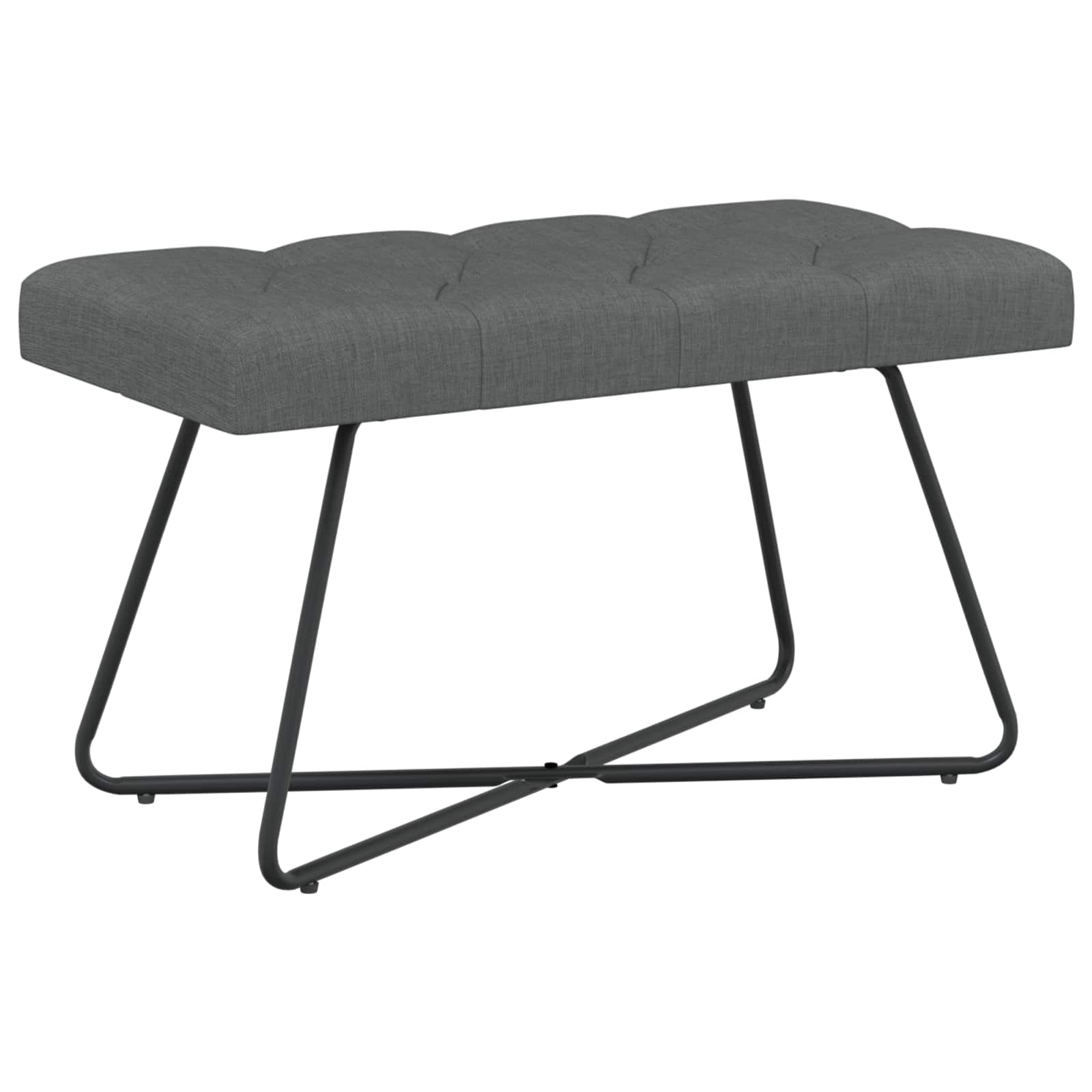 Klupa s gumbastim tkanjem Tamnosiva 80 x 40 x 46 cm Tkanina