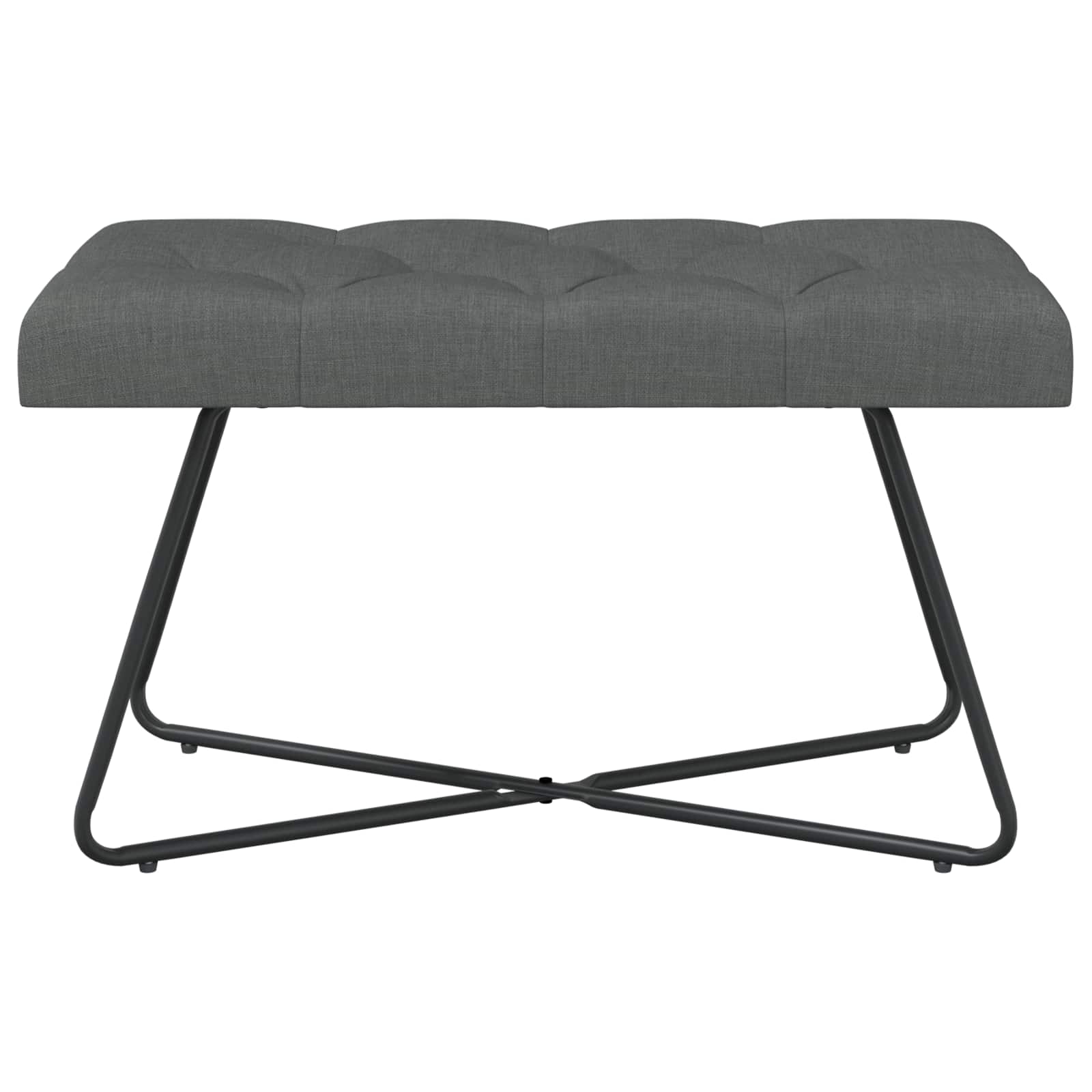 Klupa s gumbastim tkanjem Tamnosiva 80 x 40 x 46 cm Tkanina
