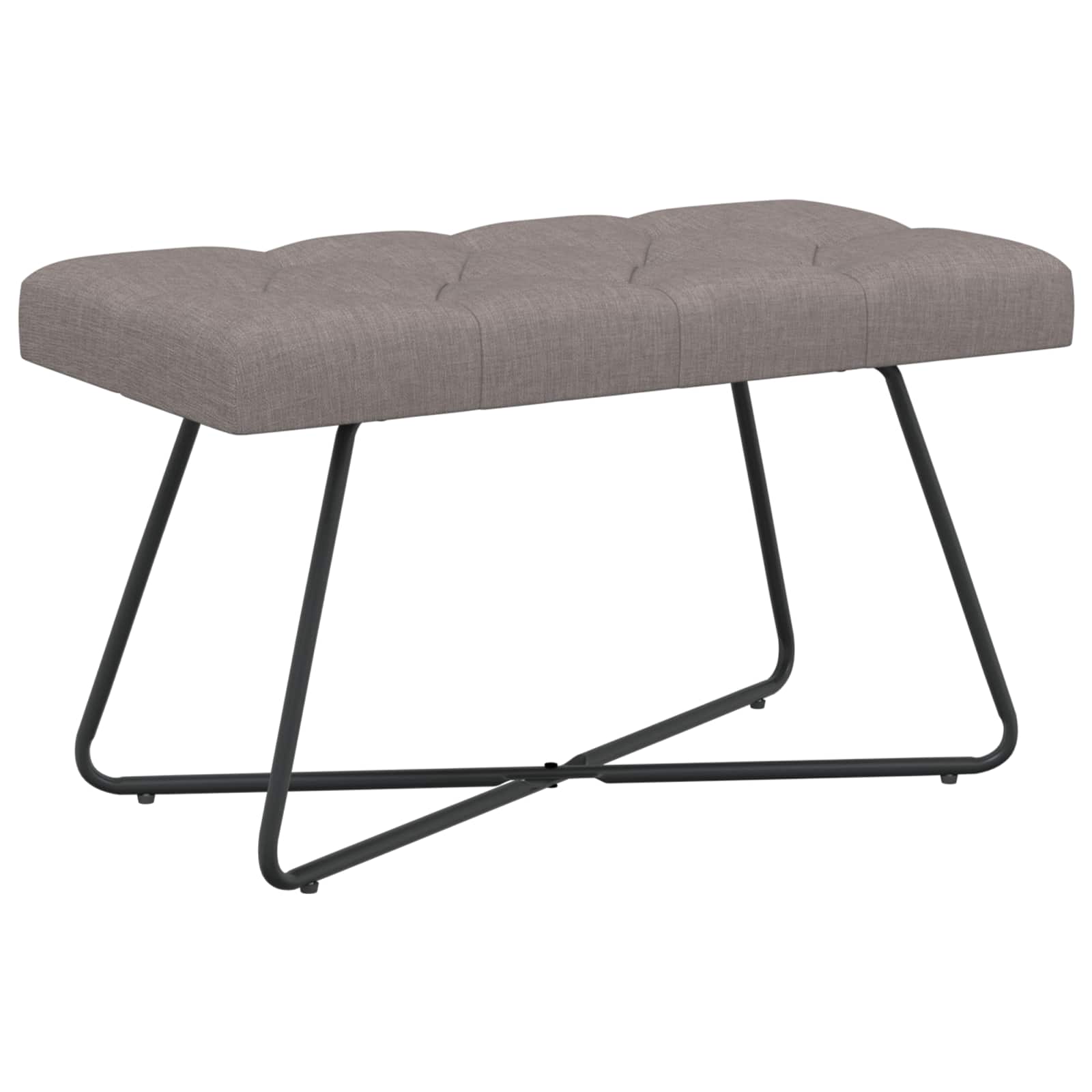 Klupa s gumbastim tkanjem Sivosmeđa 80 x 40 x 46 cm Tkanina