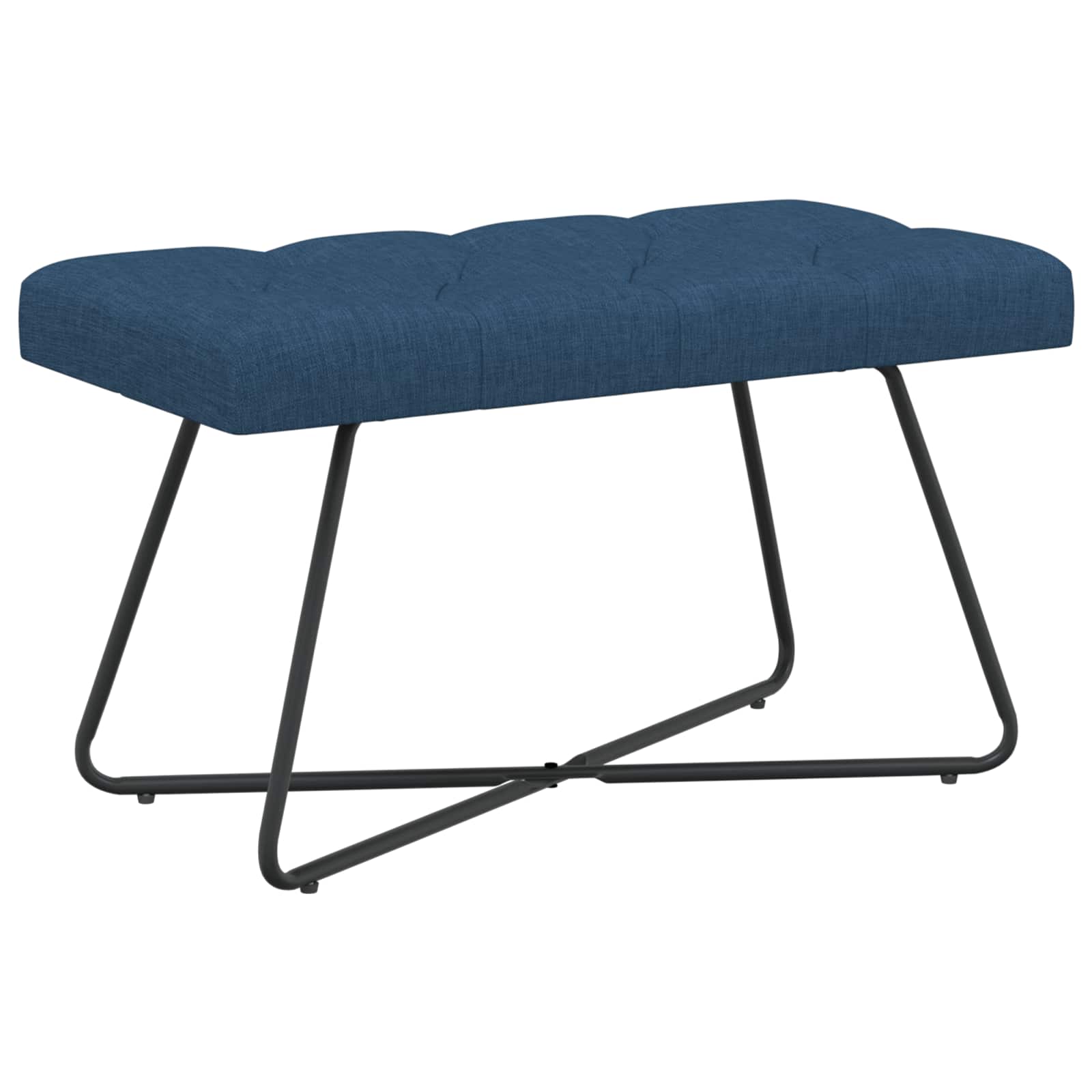 Klupa s gumbastim tkanjem Plava 80 x 40 x 46 cm Tkanina