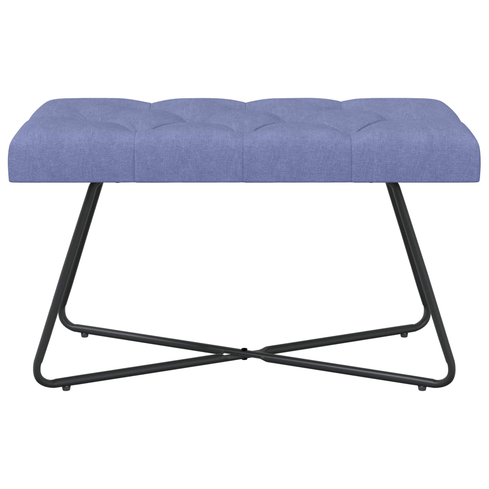 Klupa s gumbastim tkanjem Traper plava 80 x 40 x 46 cm Tkanina