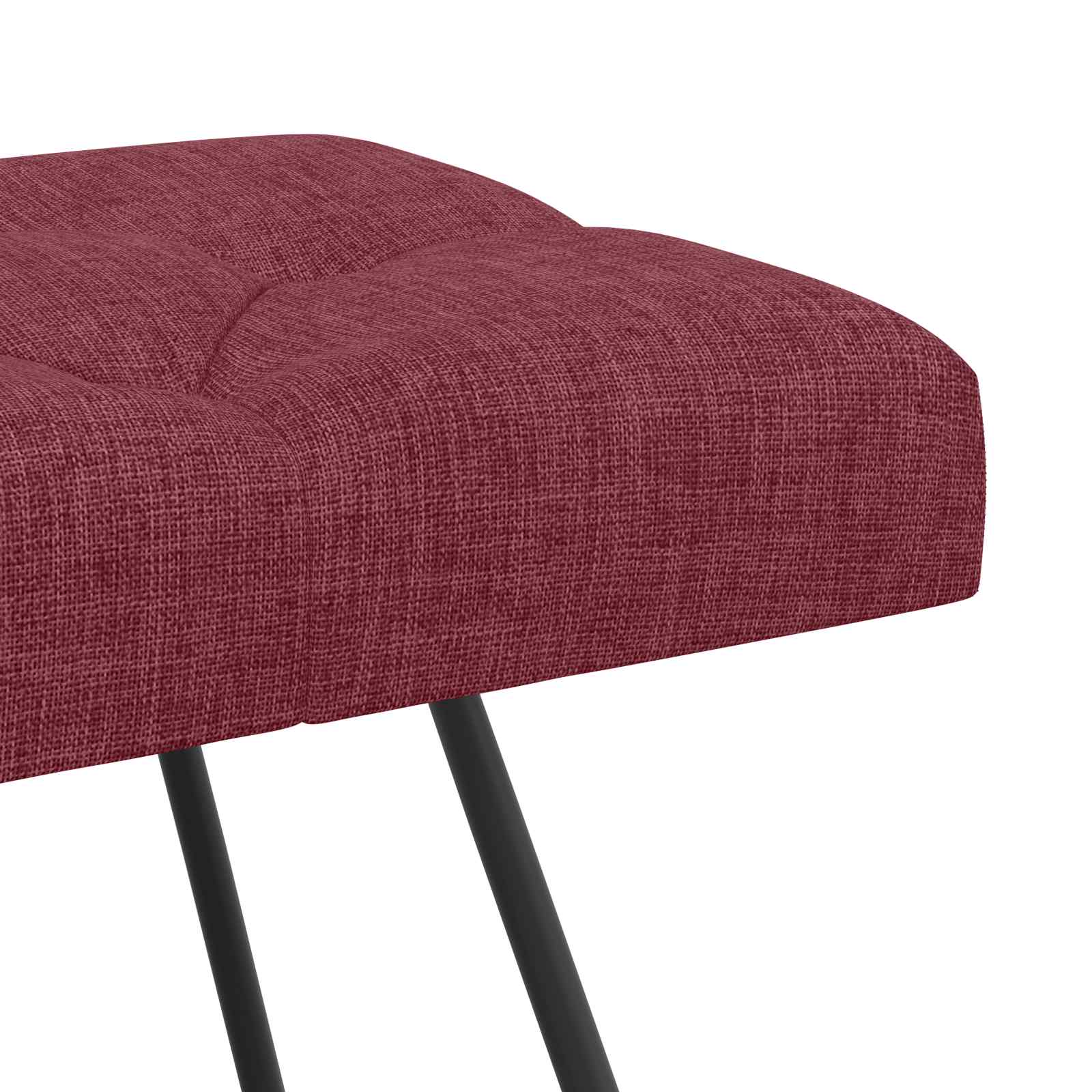 Klupa s gumbastim tkanjem Vinska crvena 110 x 40 x 46 cm