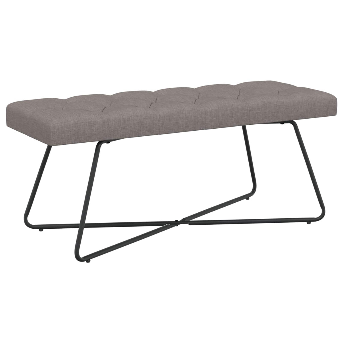Klupa s gumbastim tkanjem Sivosmeđa Tkanina 110 x 40 x 46 cm