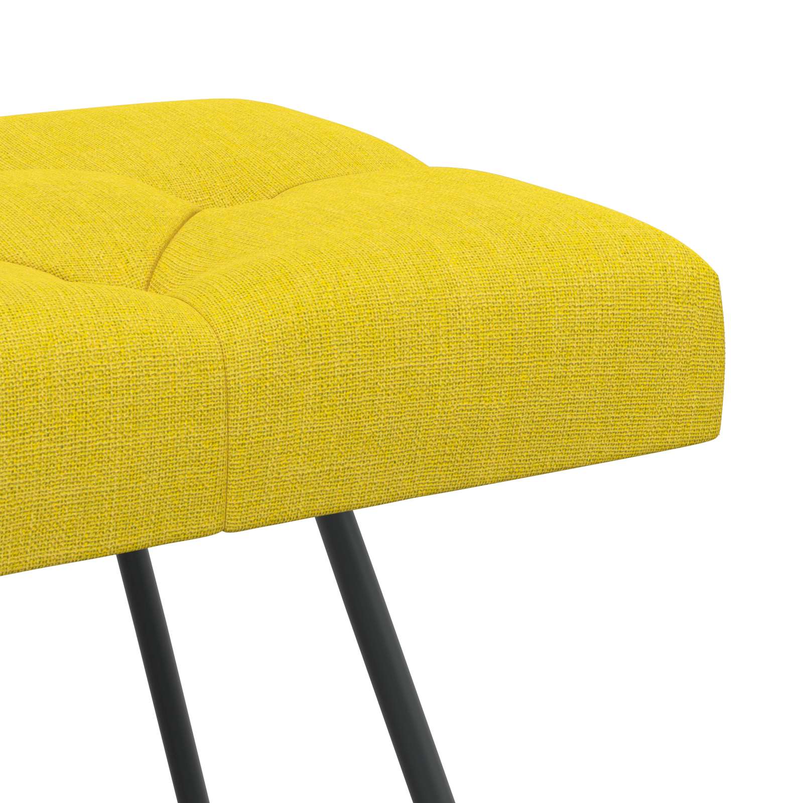 Klupa s gumbastim tkanjem Svijetlo žuta 110 x 40 x 46 cm