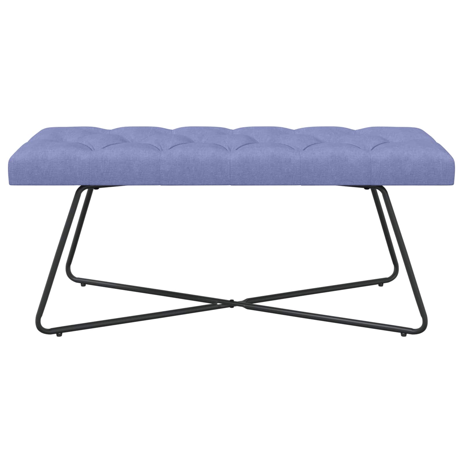 Klupa s gumbastim tkanjem Traper plava 110 x 40 x 46 cm Tkanina