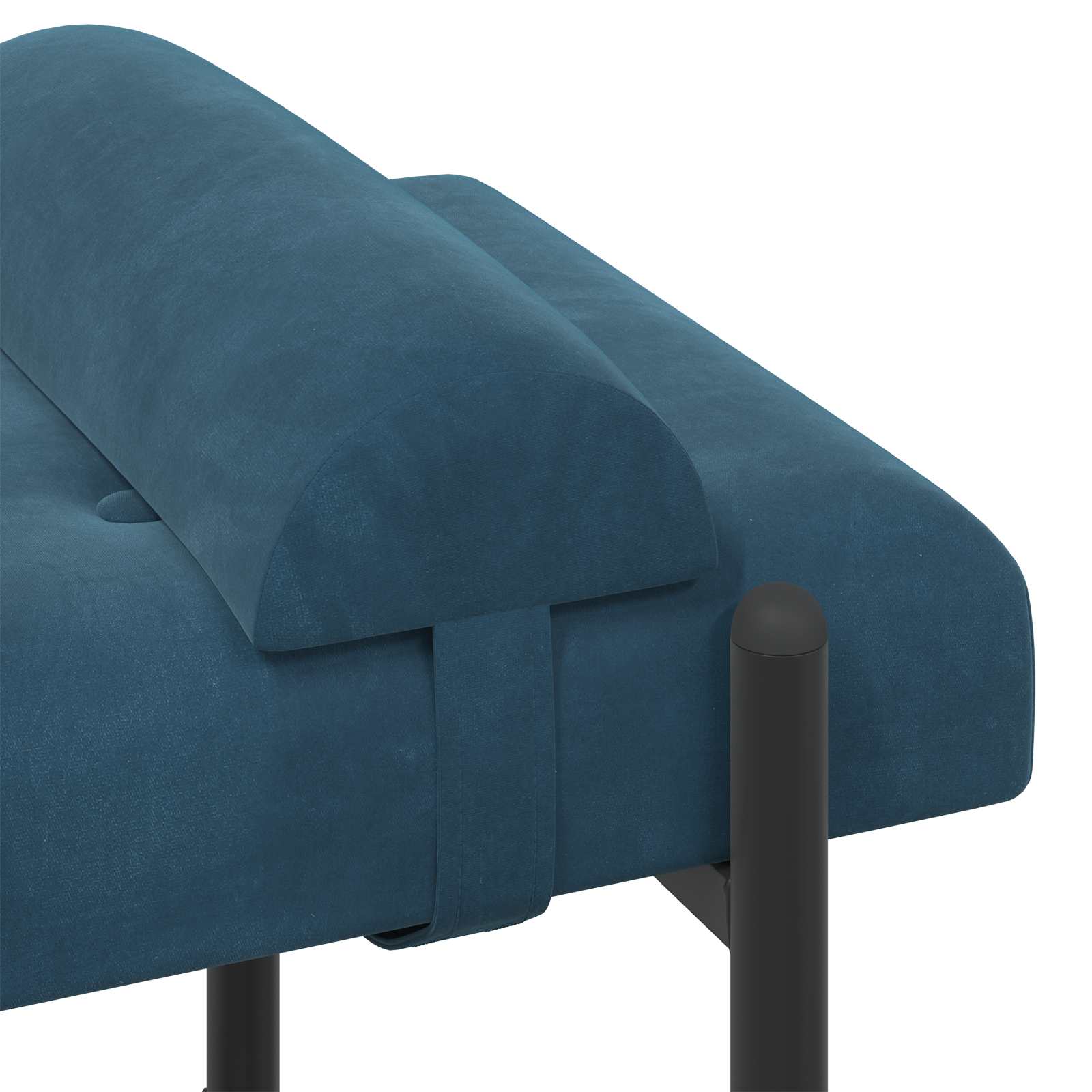 Klupa s gumbima i jastučićima Plava 110 x 40 x 46 cm Baršun