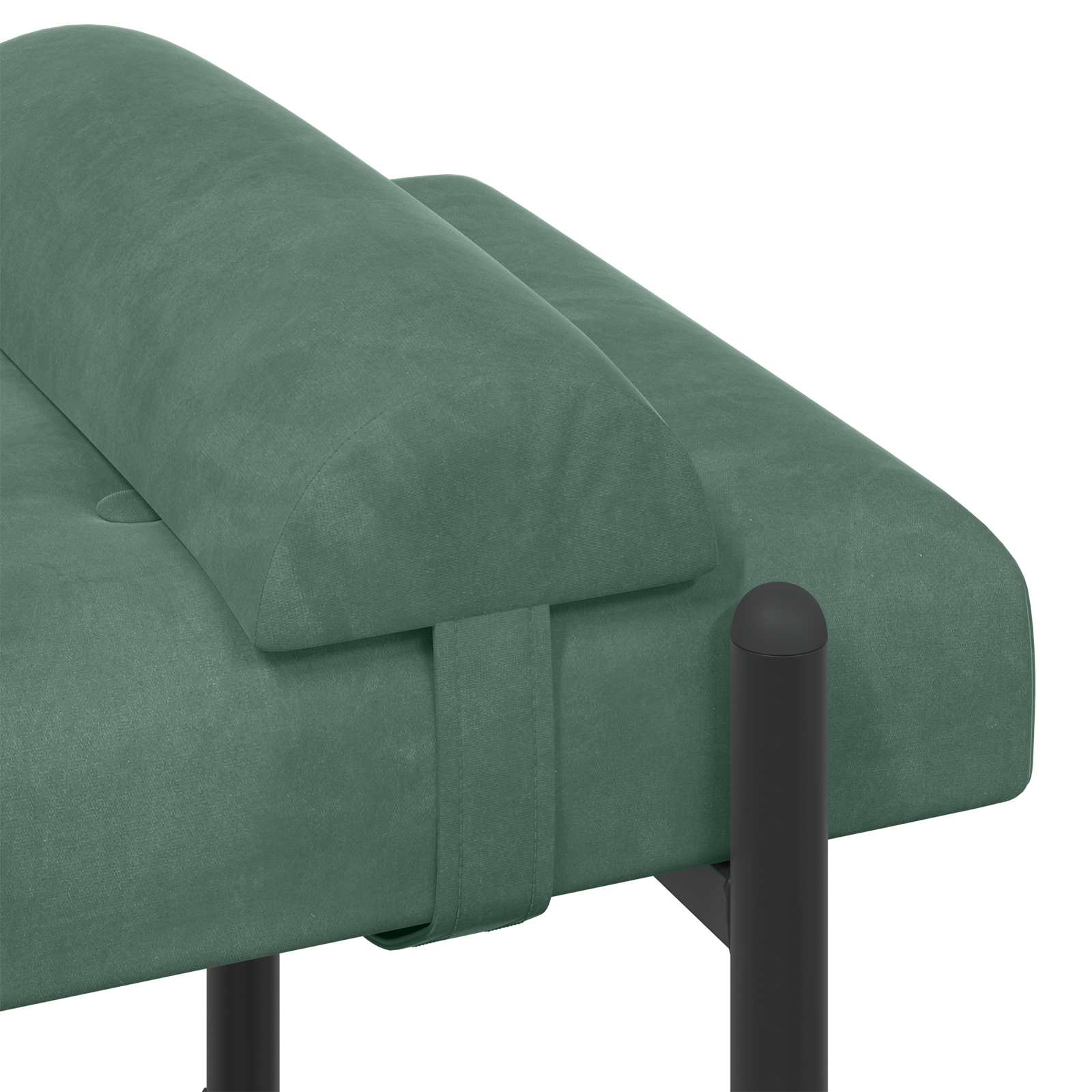 Klupa s gumbima i jastučićima Morska zelena 110 x 40 x 46 cm