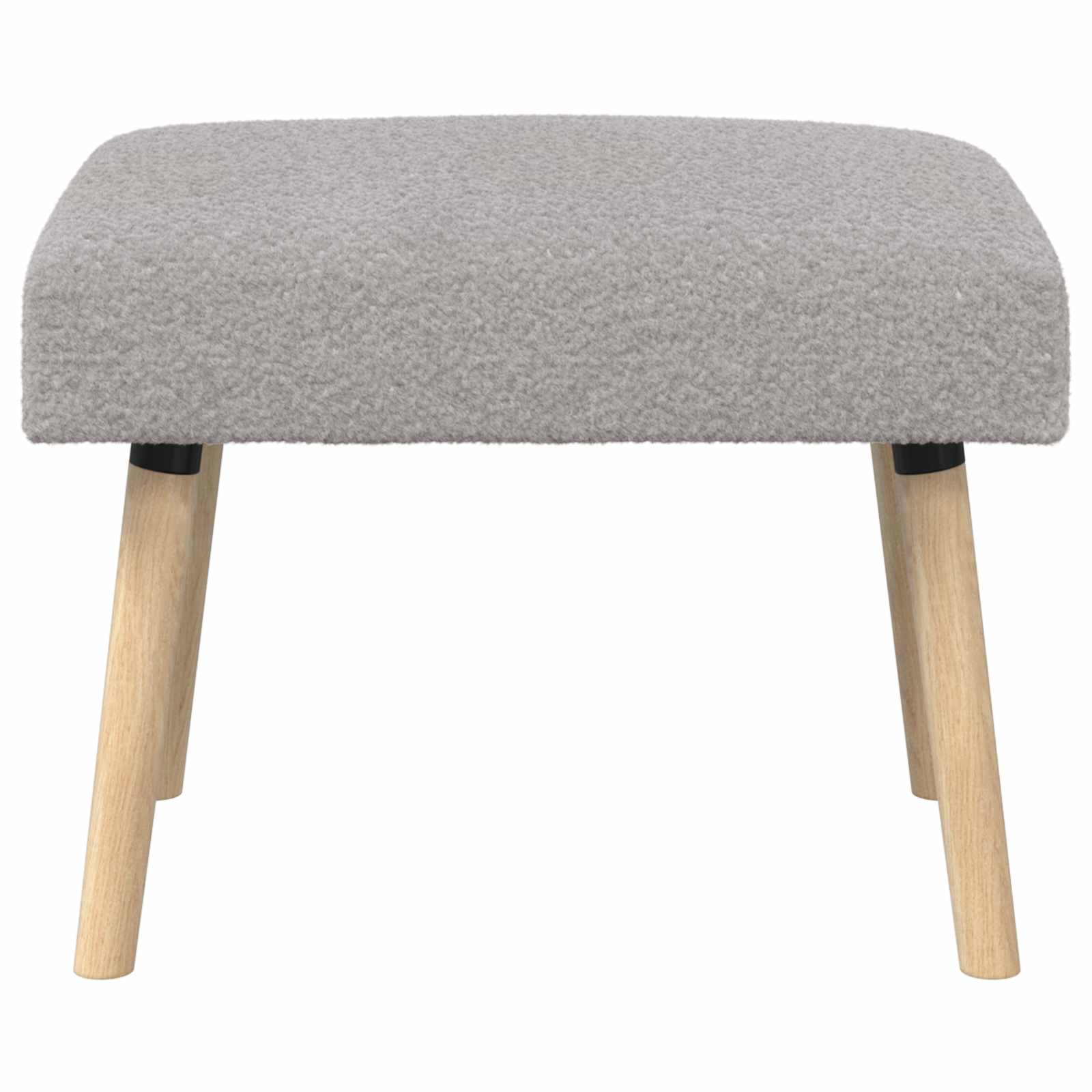 klupa Jednobojno Svjetlosiva 60 x 40 x 45 cm Bouclé