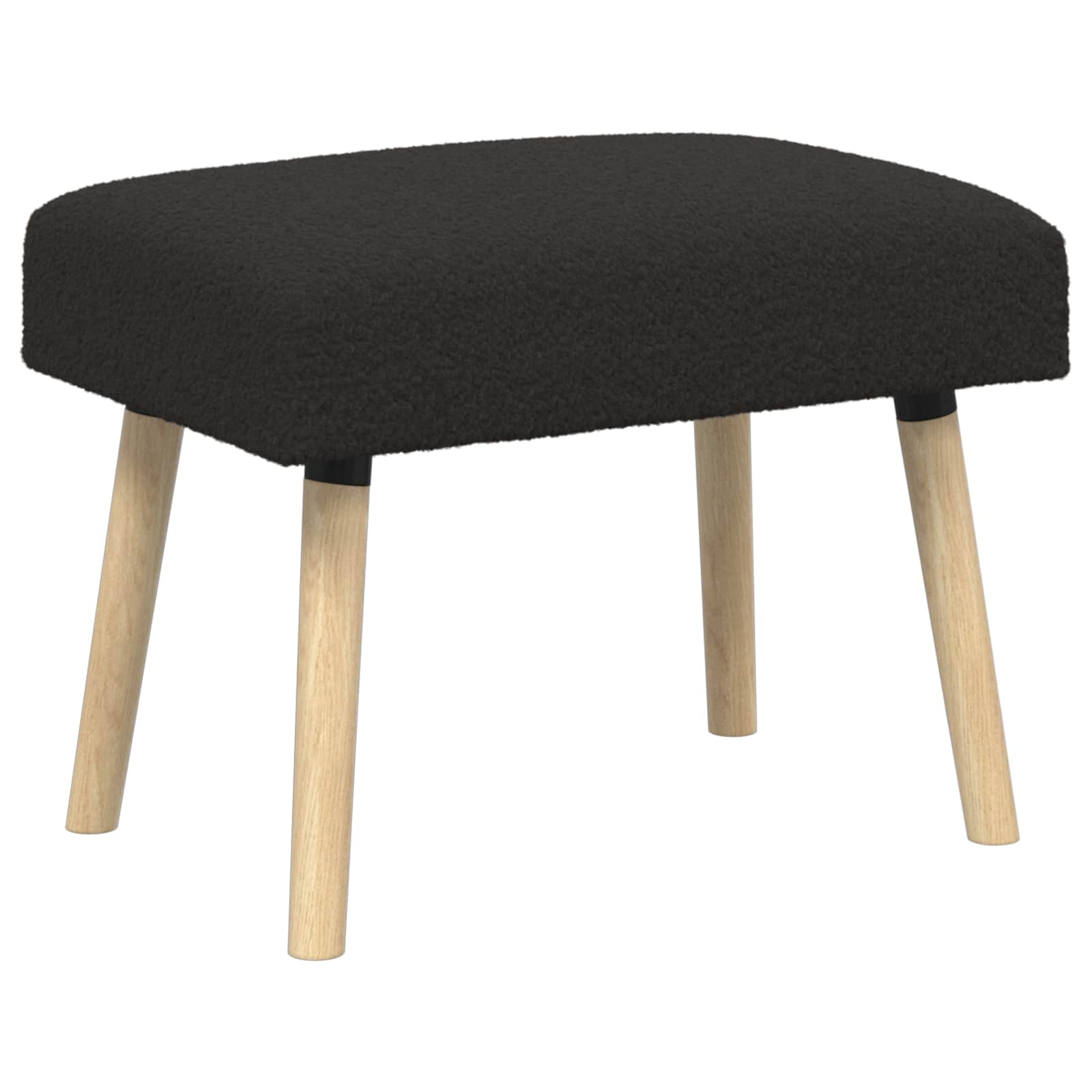 klupa Jednobojno Crna 60 x 40 x 45 cm Bouclé