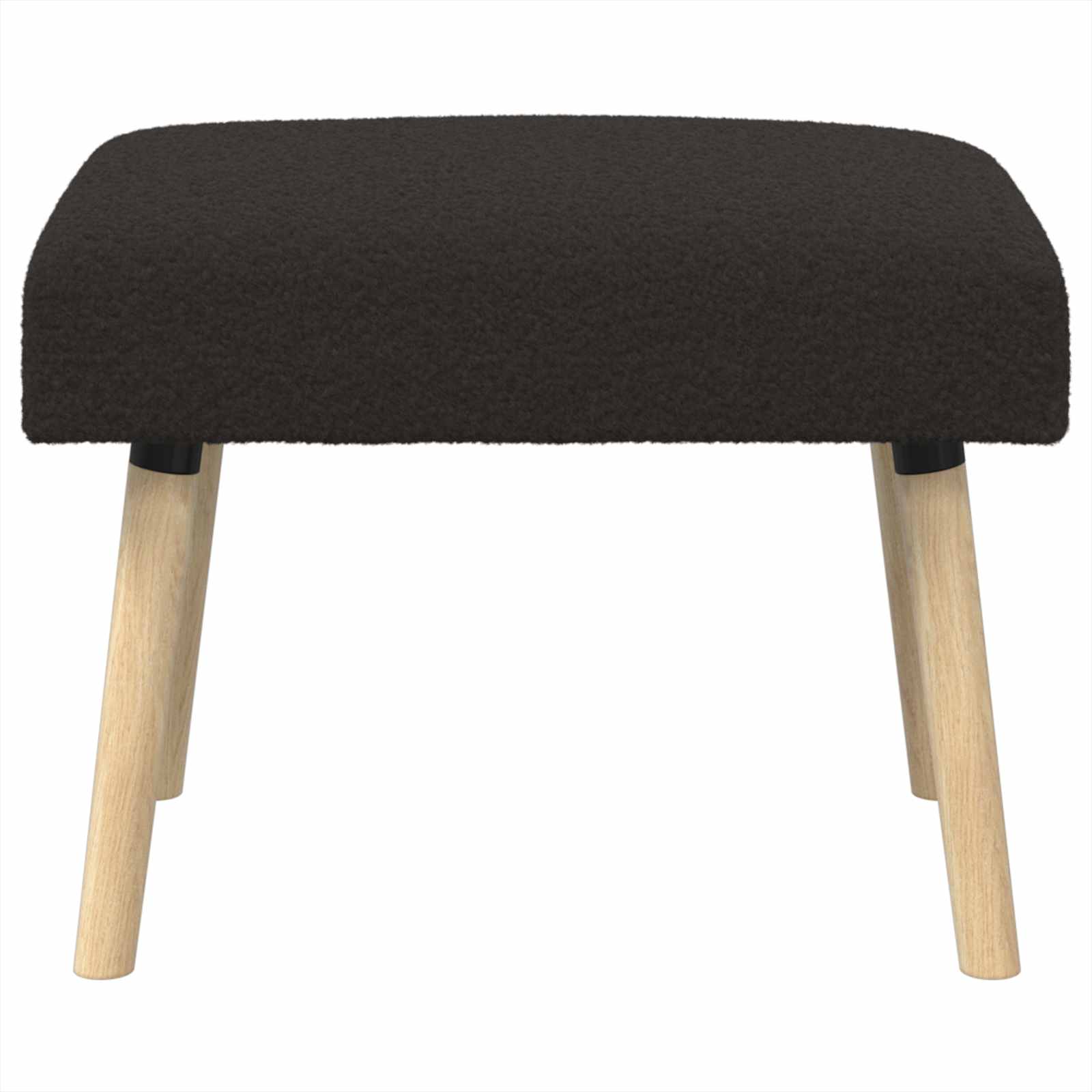 klupa Jednobojno Crna 60 x 40 x 45 cm Bouclé