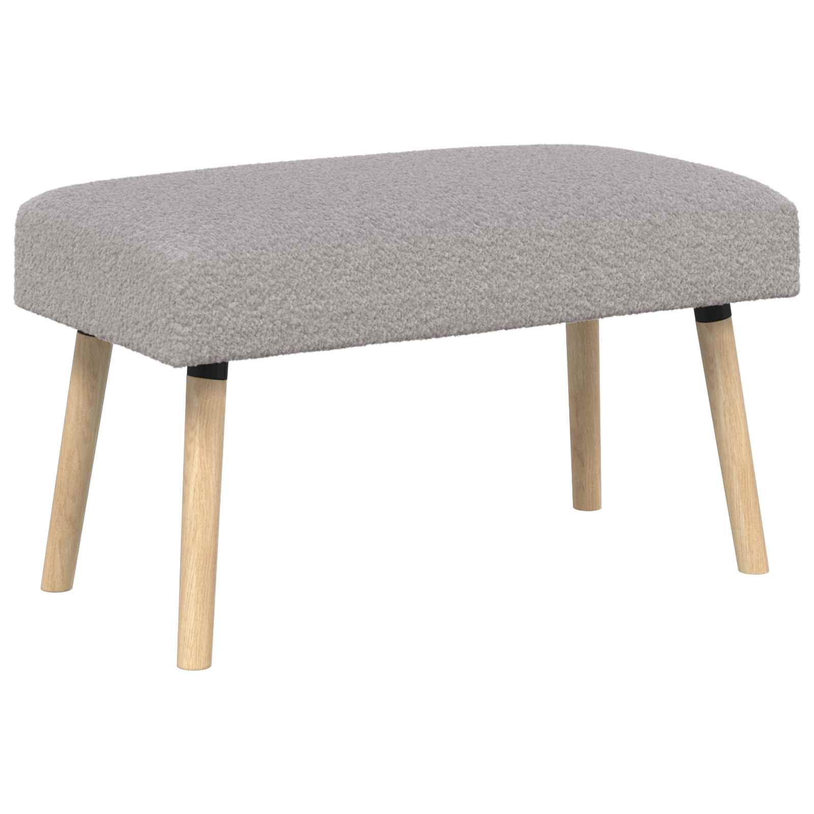 klupa Jednobojno Svjetlosiva 80 x 40 x 46 cm Bouclé