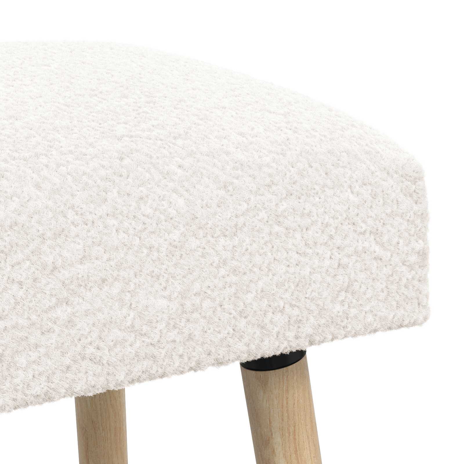 klupa Jednobojno Krem 80 x 40 x 46 cm Bouclé