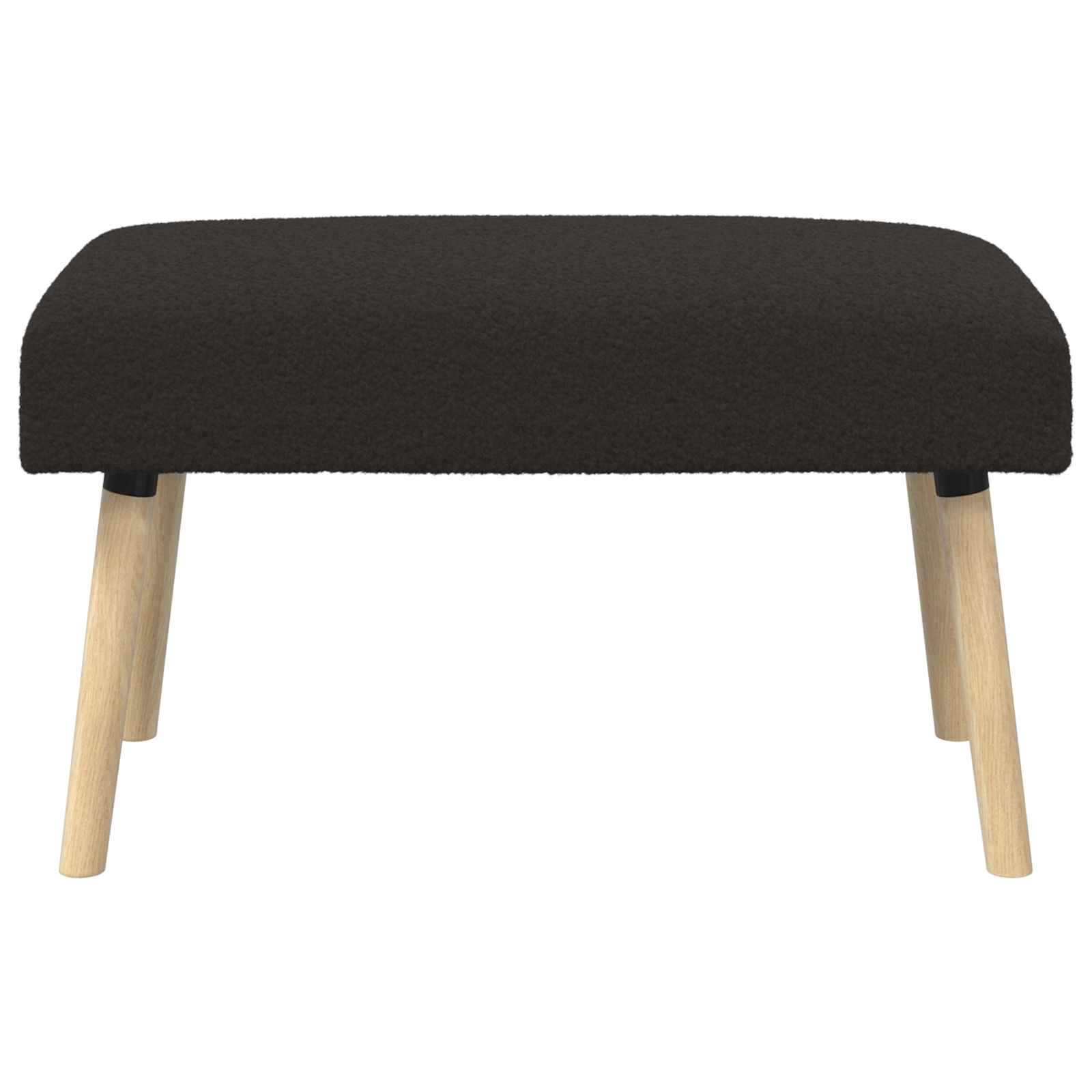 klupa Jednobojno Crna 80 x 40 x 46 cm Bouclé