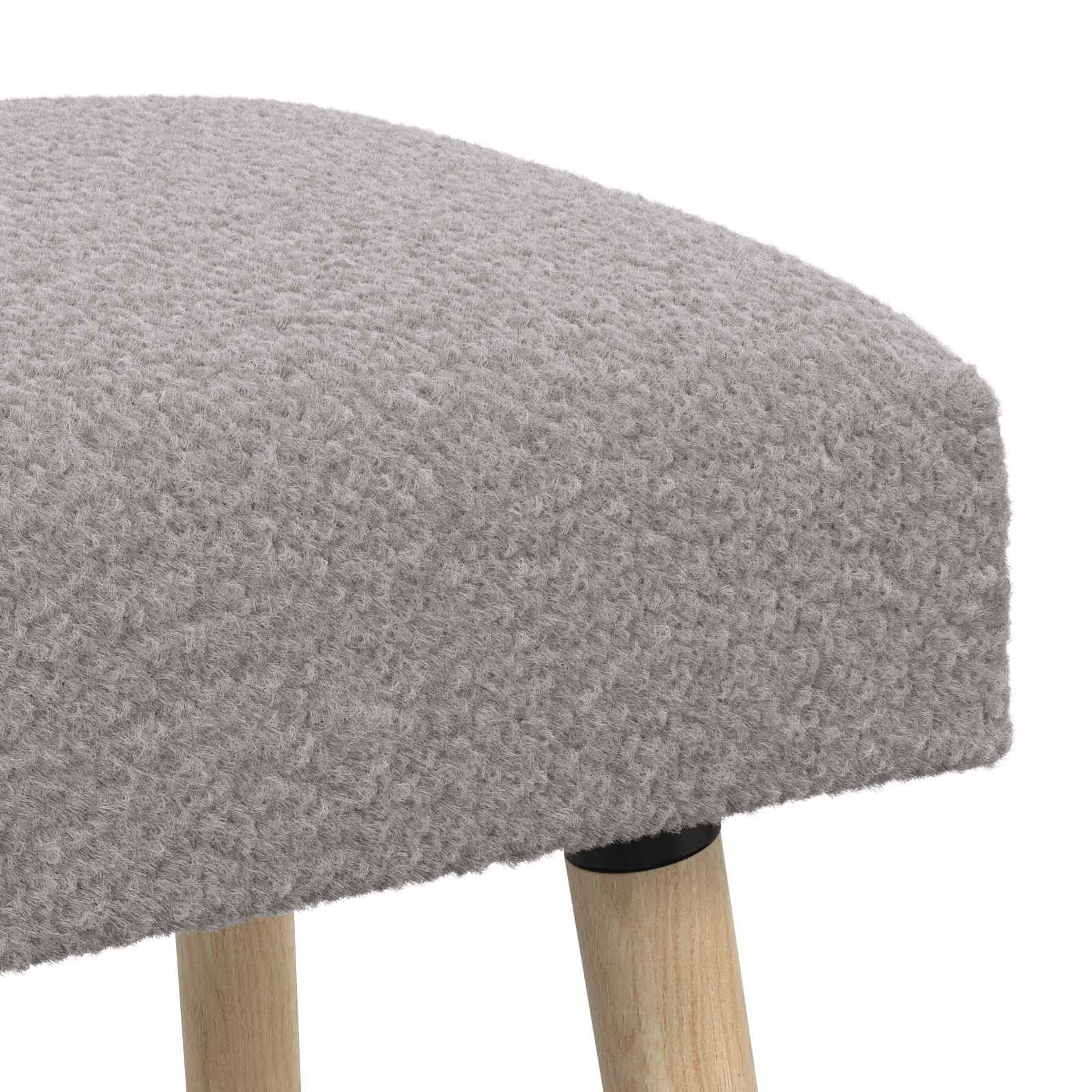 klupa Jednobojno Svjetlosiva 110 x 40 x 46 cm Bouclé