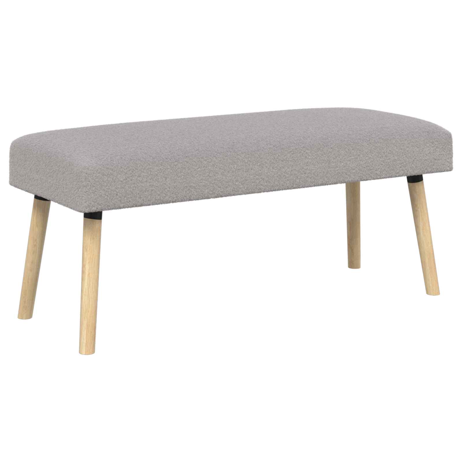 klupa Jednobojno Svjetlosiva 110 x 40 x 46 cm Bouclé