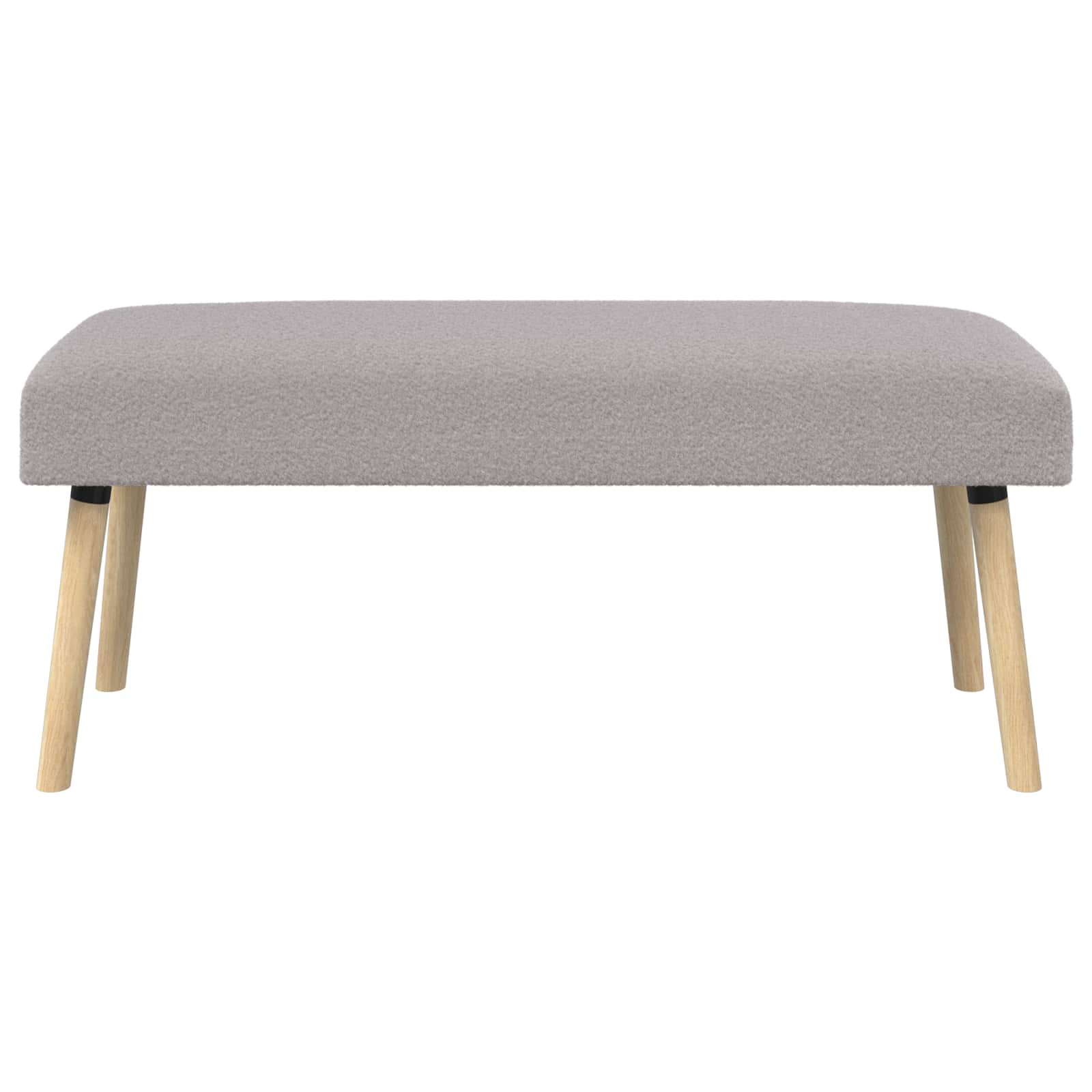 klupa Jednobojno Svjetlosiva 110 x 40 x 46 cm Bouclé