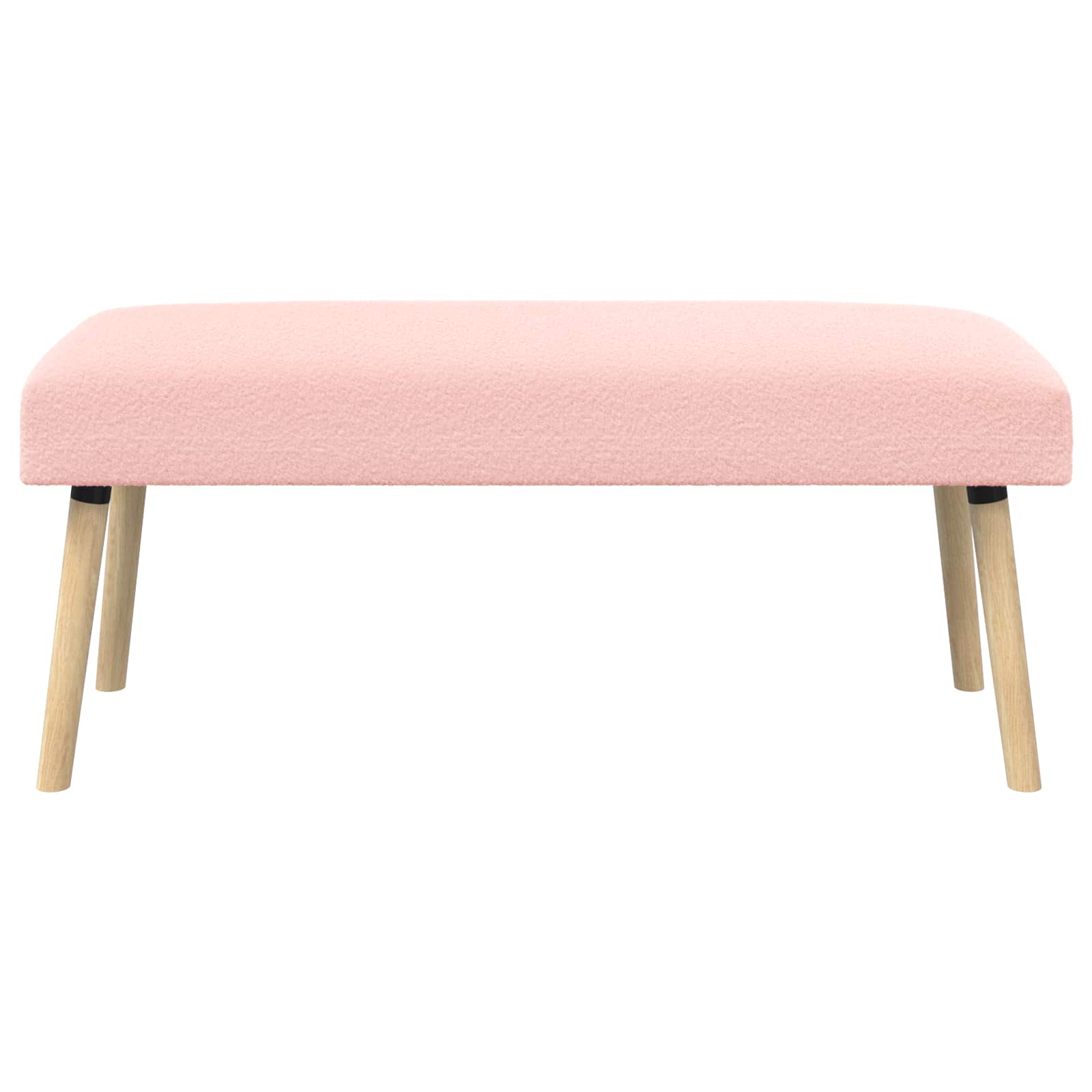 klupa Jednobojno Ružičasta 110 x 40 x 46 cm Bouclé