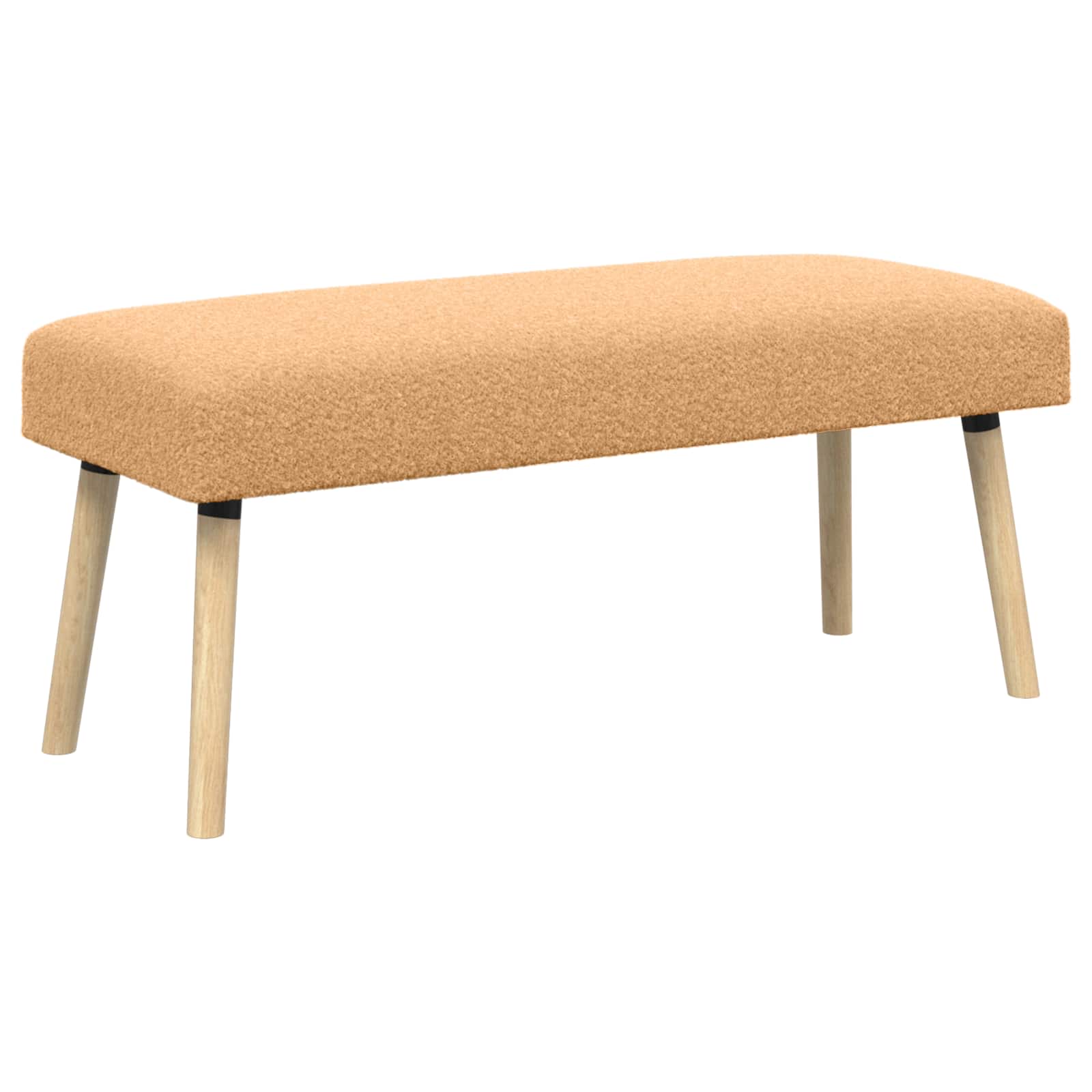 klupa Jednobojno Bež 110 x 40 x 46 cm Bouclé