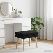 Klupa s dvostrukim slojem Crna 60 x 40 x 46 cm Tkanina