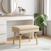 Klupa s dvostrukim slojem Krem 60 x 40 x 46 cm Tkanina