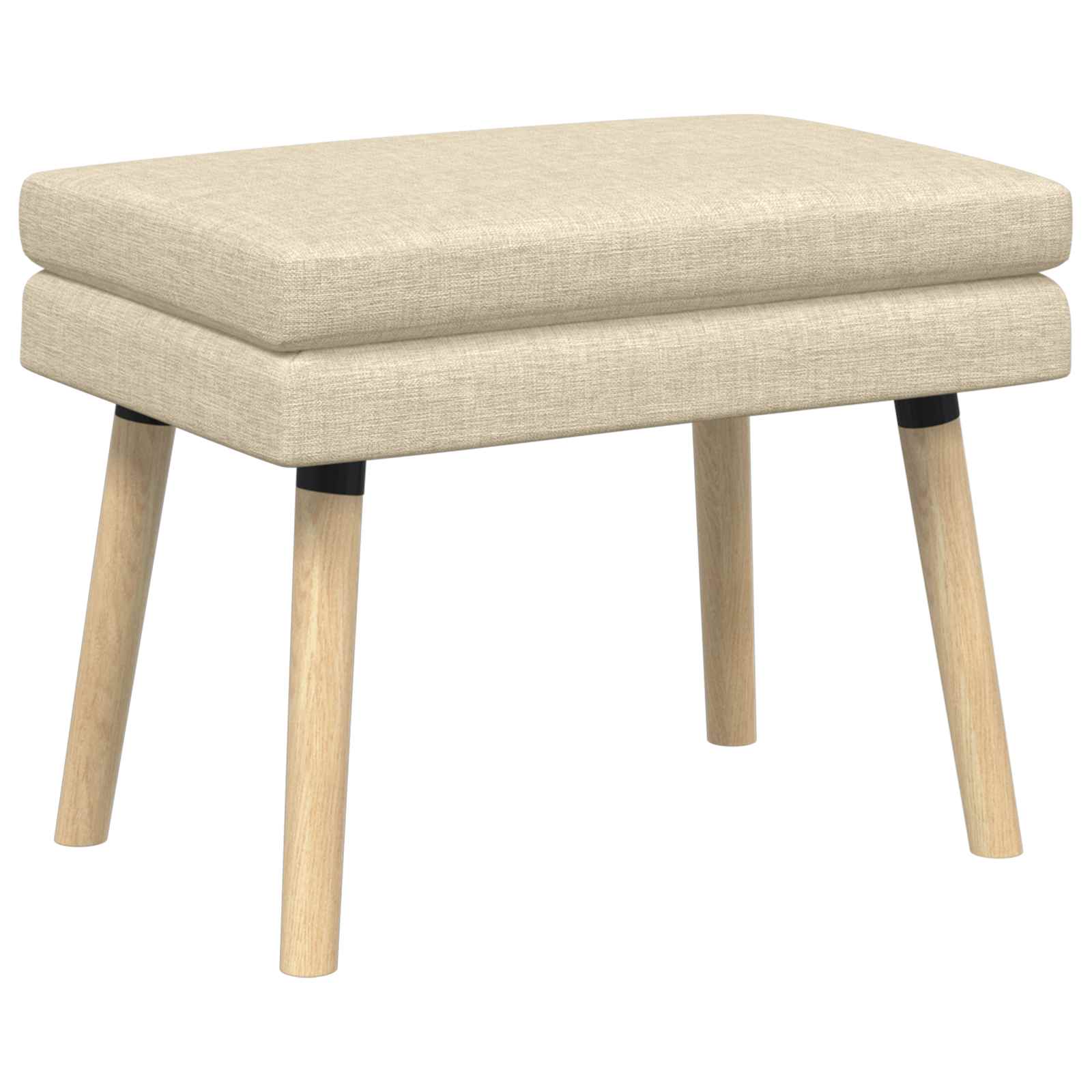 Klupa s dvostrukim slojem Krem 60 x 40 x 46 cm Tkanina