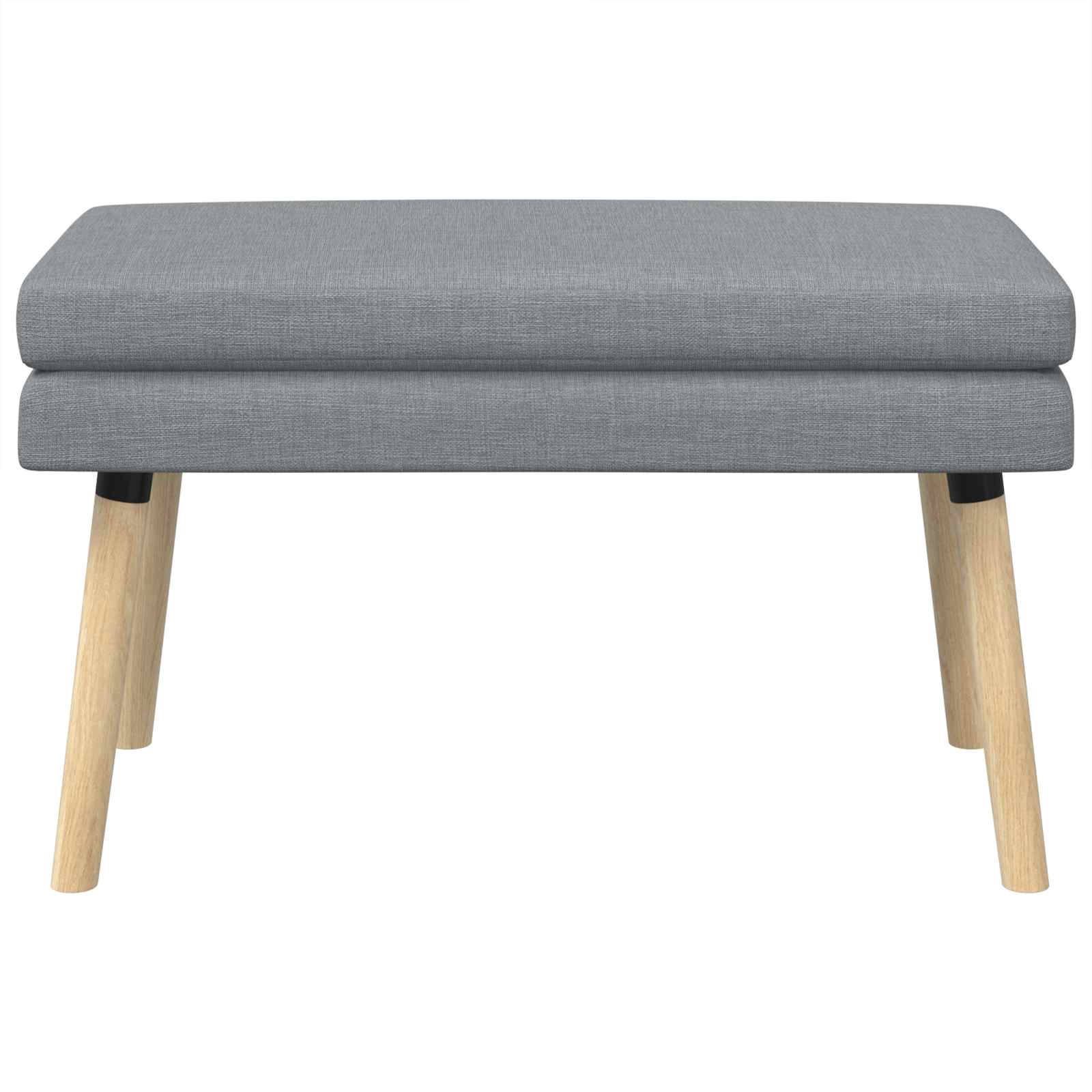 Klupa s dvostrukim slojem Svjetlosiva 80 x 40 x 47 cm Tkanina