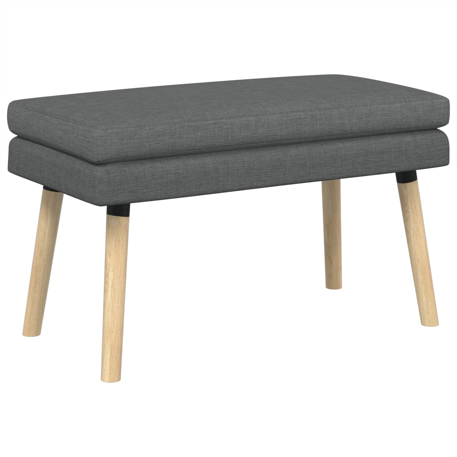 Klupa s dvostrukim slojem Tamnosiva 80 x 40 x 47 cm Tkanina