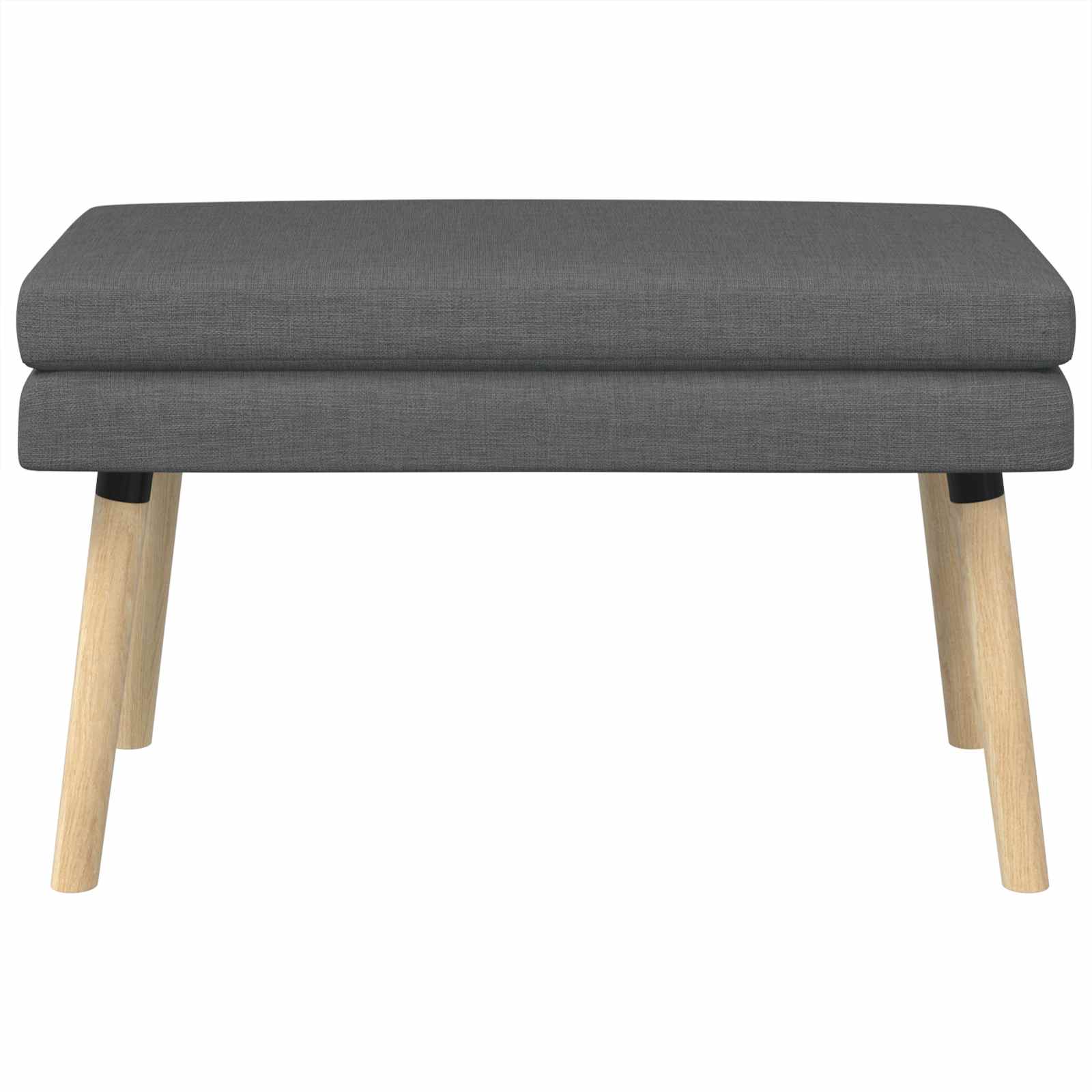 Klupa s dvostrukim slojem Tamnosiva 80 x 40 x 47 cm Tkanina