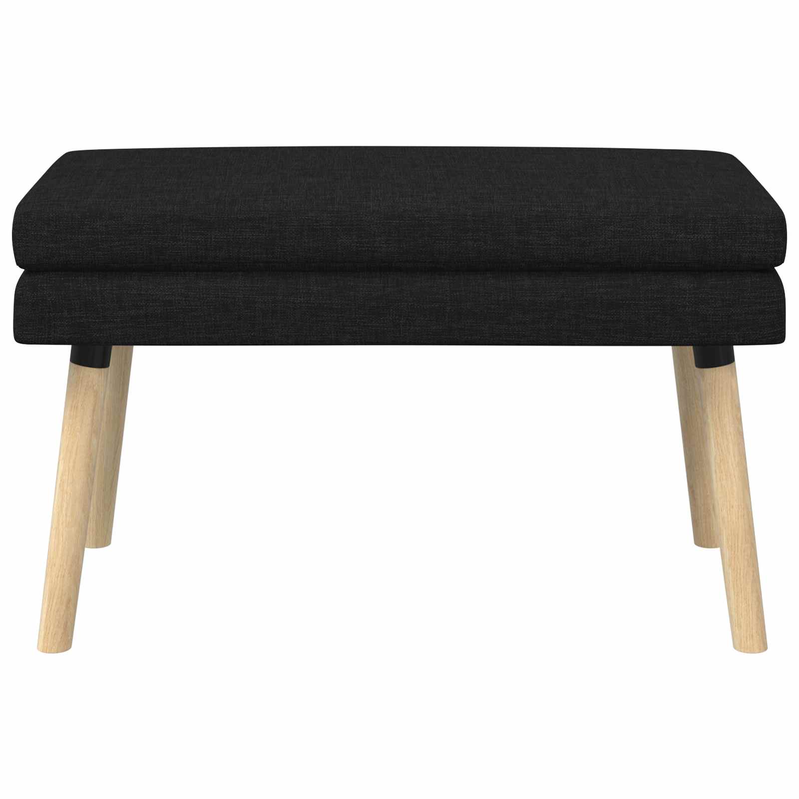 Klupa s dvostrukim slojem Crna 80 x 40 x 47 cm Tkanina