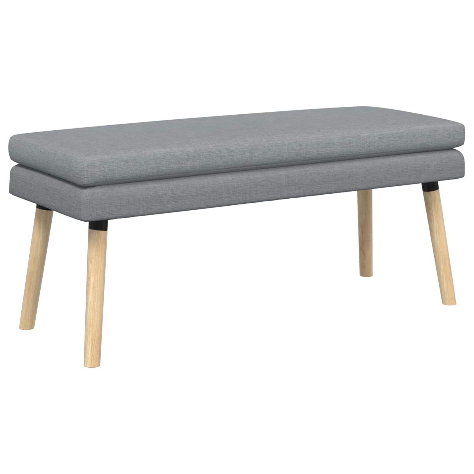 Klupa s dvostrukim slojem Svjetlosiva 110 x 40 x 47 cm Tkanina