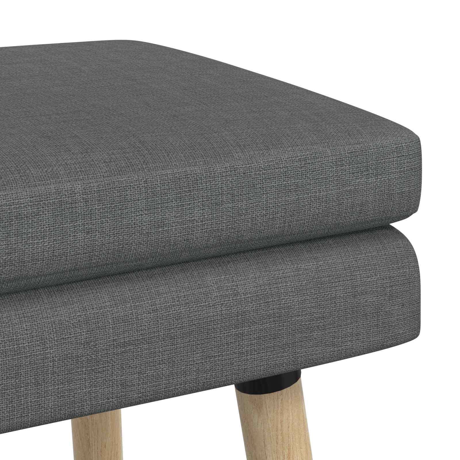 Klupa s dvostrukim slojem Tamnosiva 110 x 40 x 47 cm Tkanina
