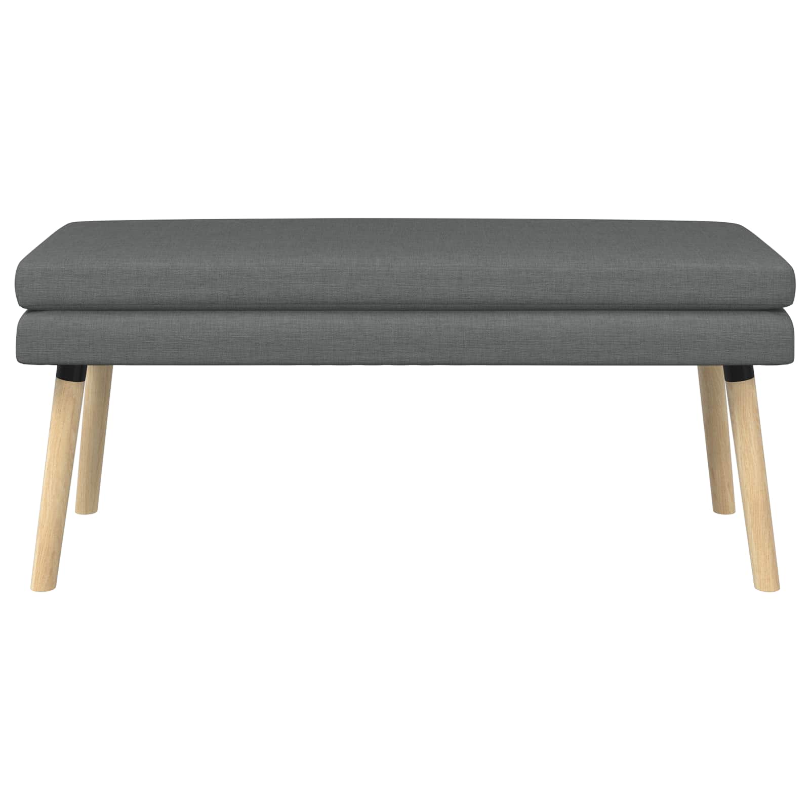 Klupa s dvostrukim slojem Tamnosiva 110 x 40 x 47 cm Tkanina