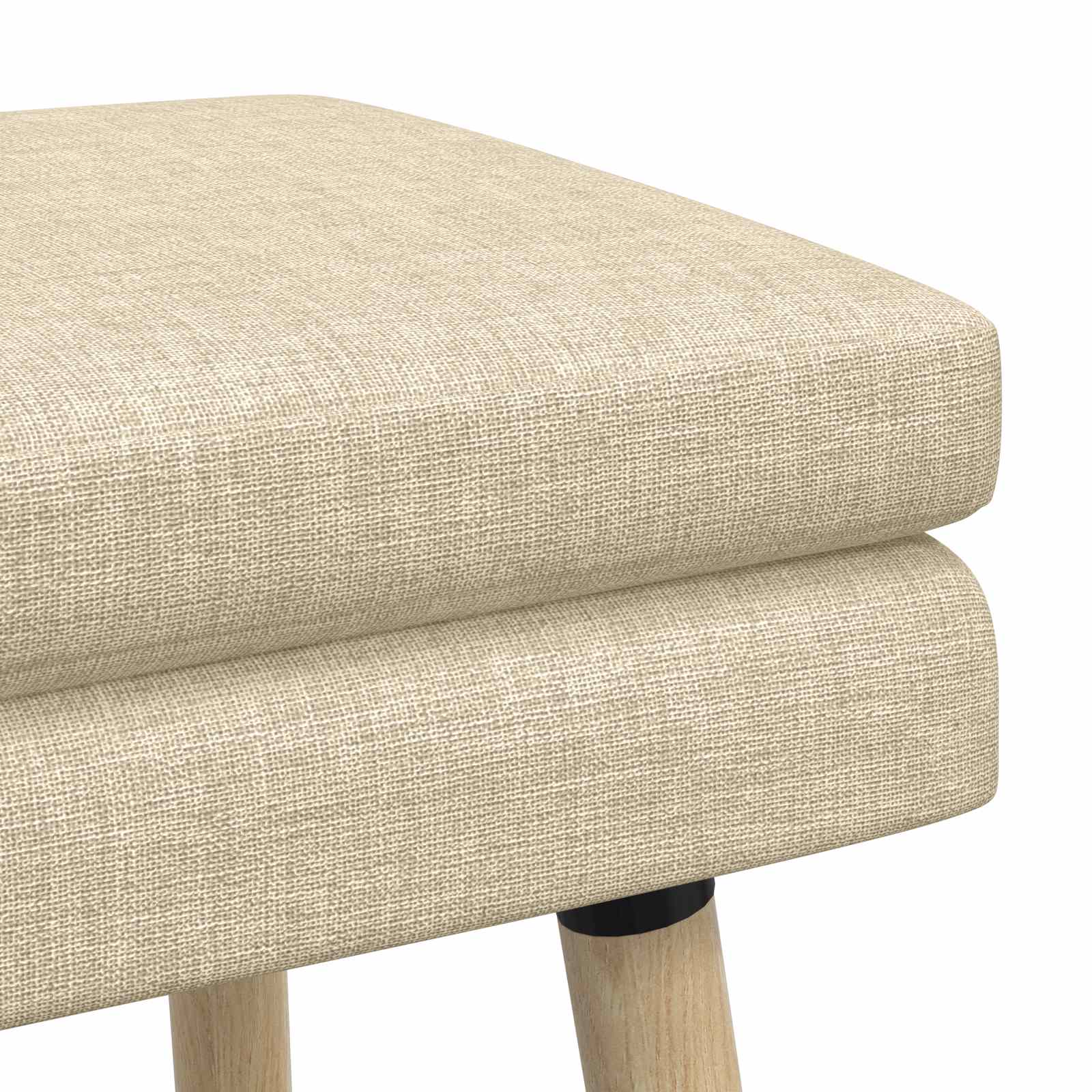 Klupa s dvostrukim slojem Krem 110 x 40 x 47 cm Tkanina