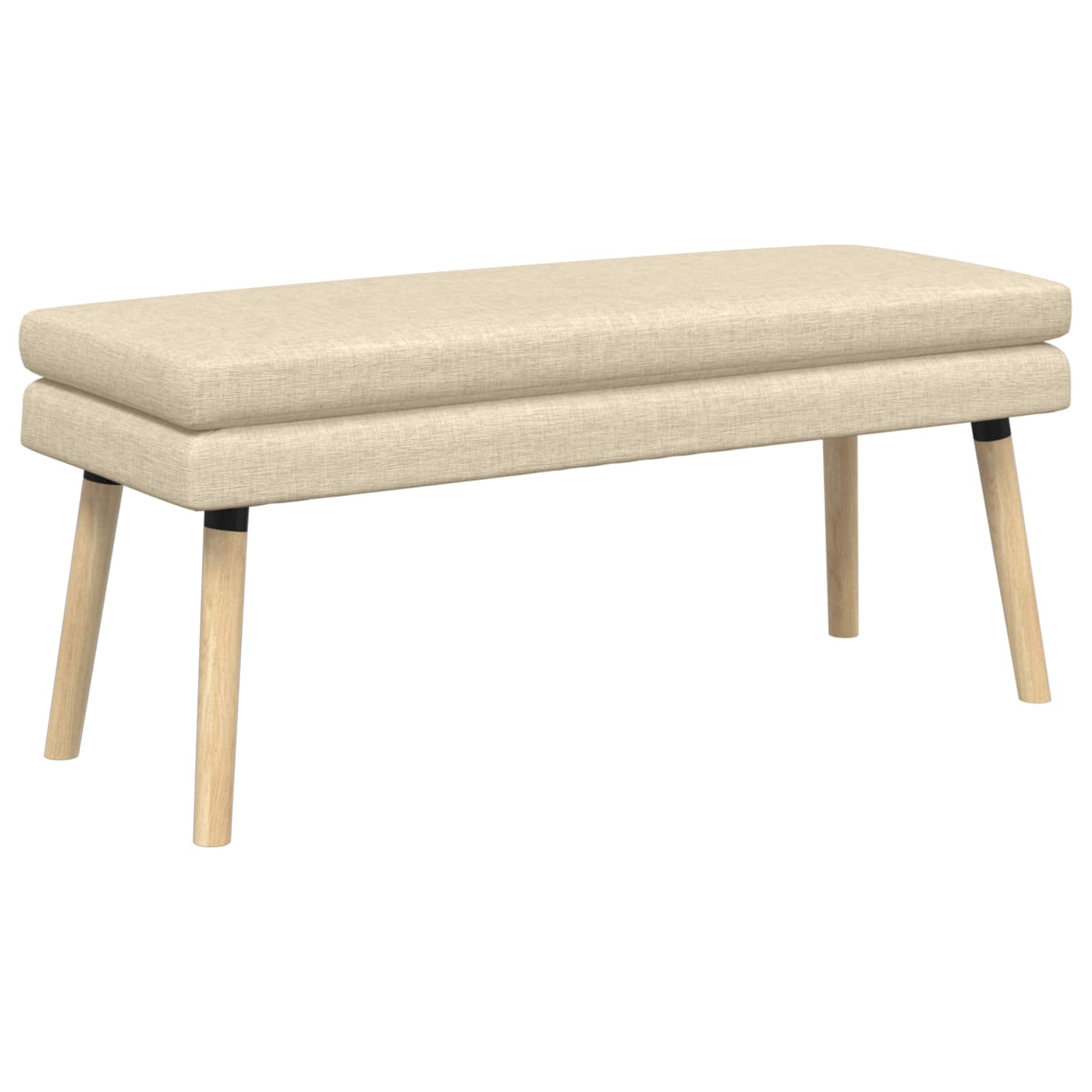Klupa s dvostrukim slojem Krem 110 x 40 x 47 cm Tkanina