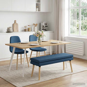 Klupa s dvostrukim slojem Plava 110 x 40 x 47 cm Tkanina