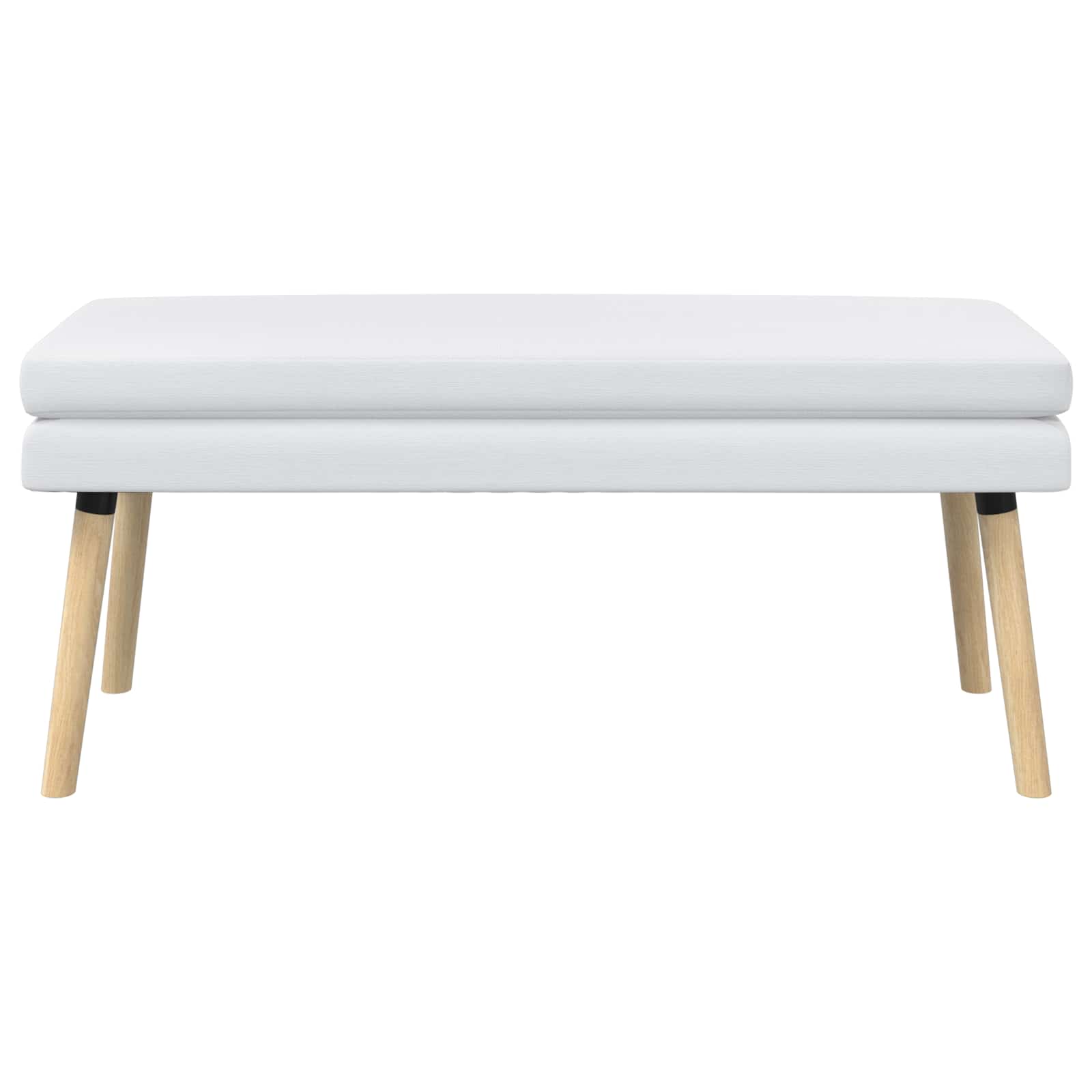 Klupa s dvostrukim slojem Bijela 110 x 40 x 47 cm Tkanina