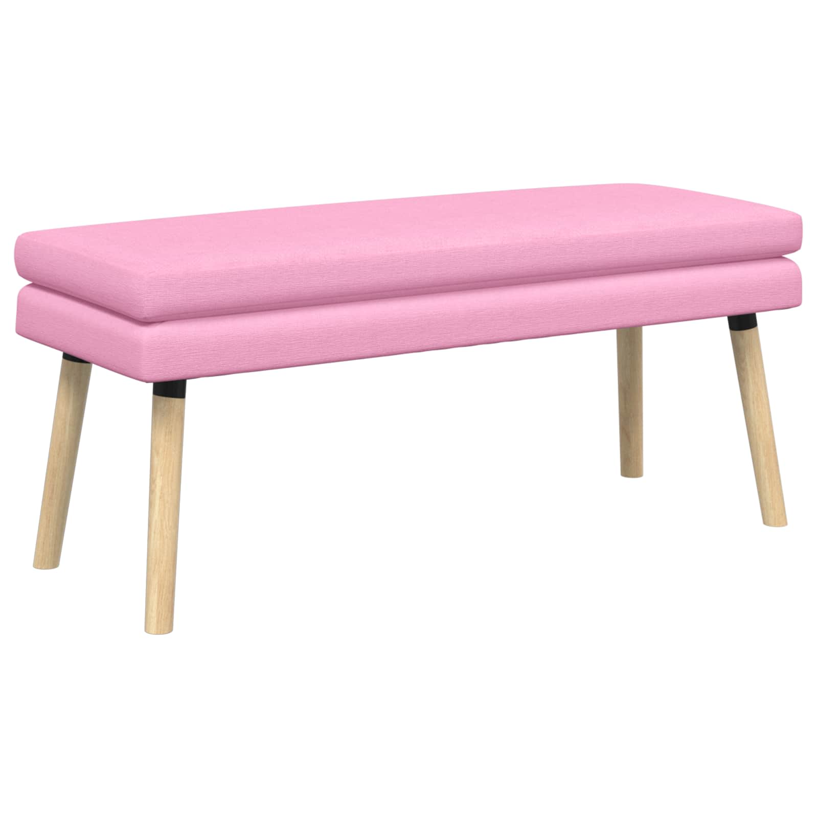 Klupa s dvostrukim slojem Ružičasta 110 x 40 x 47 cm Tkanina