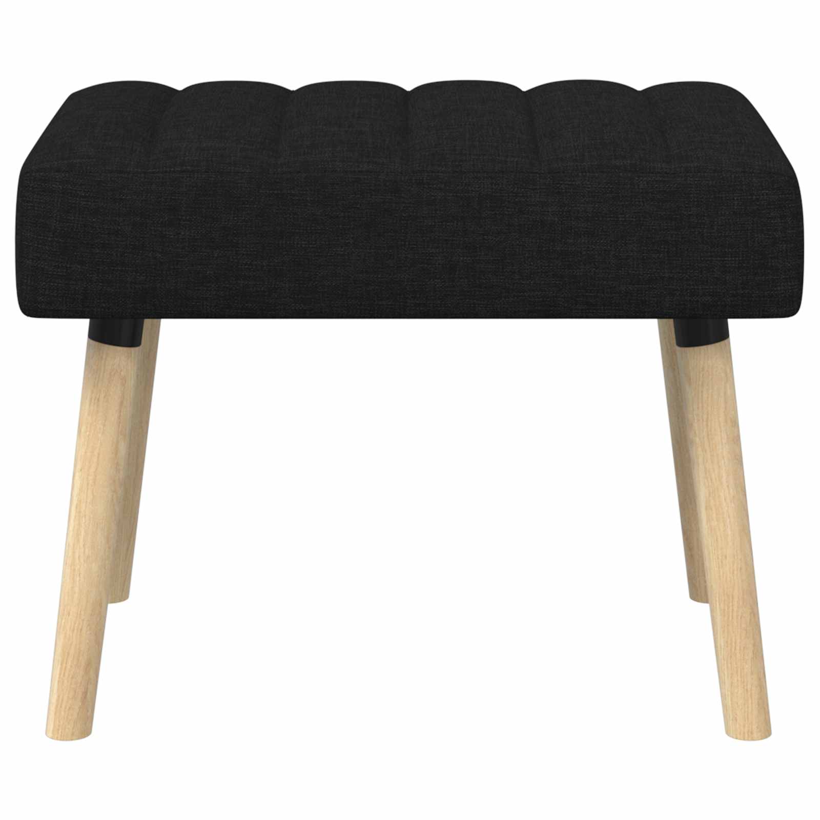 Klupa s utorima Crna 60 x 40 x 45 cm Tkanina