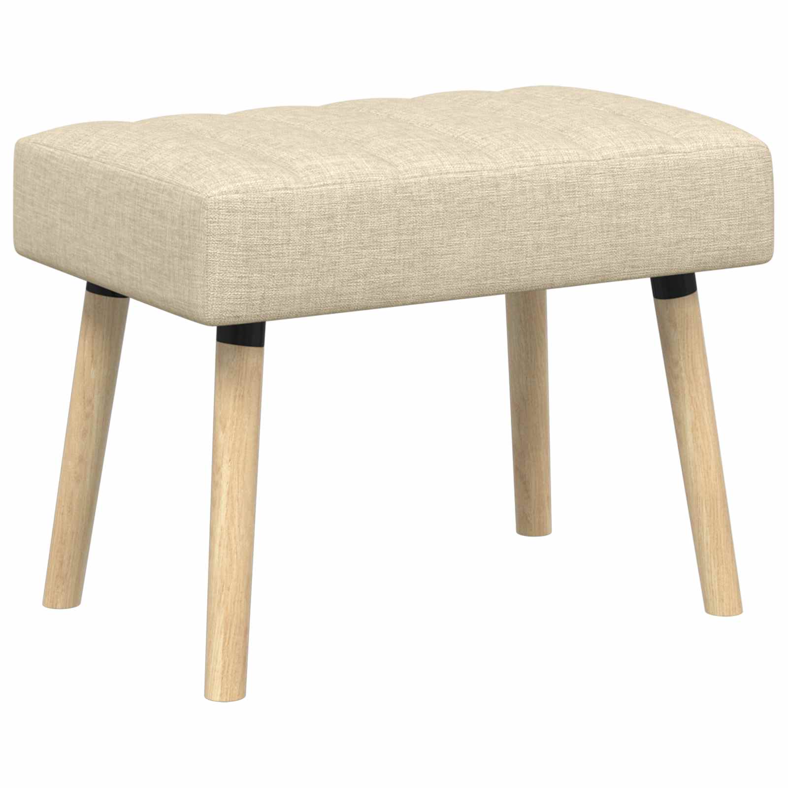 Klupa s utorima Krem 60 x 40 x 45 cm Tkanina