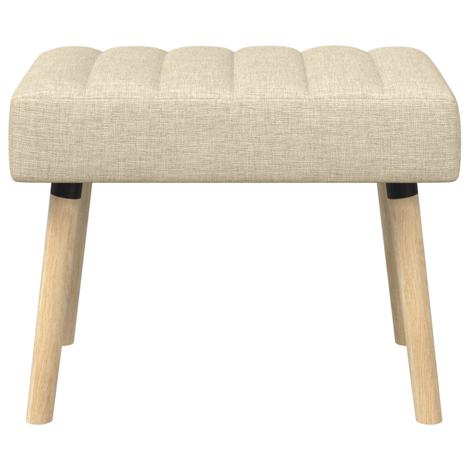 Klupa s utorima Krem 60 x 40 x 45 cm Tkanina