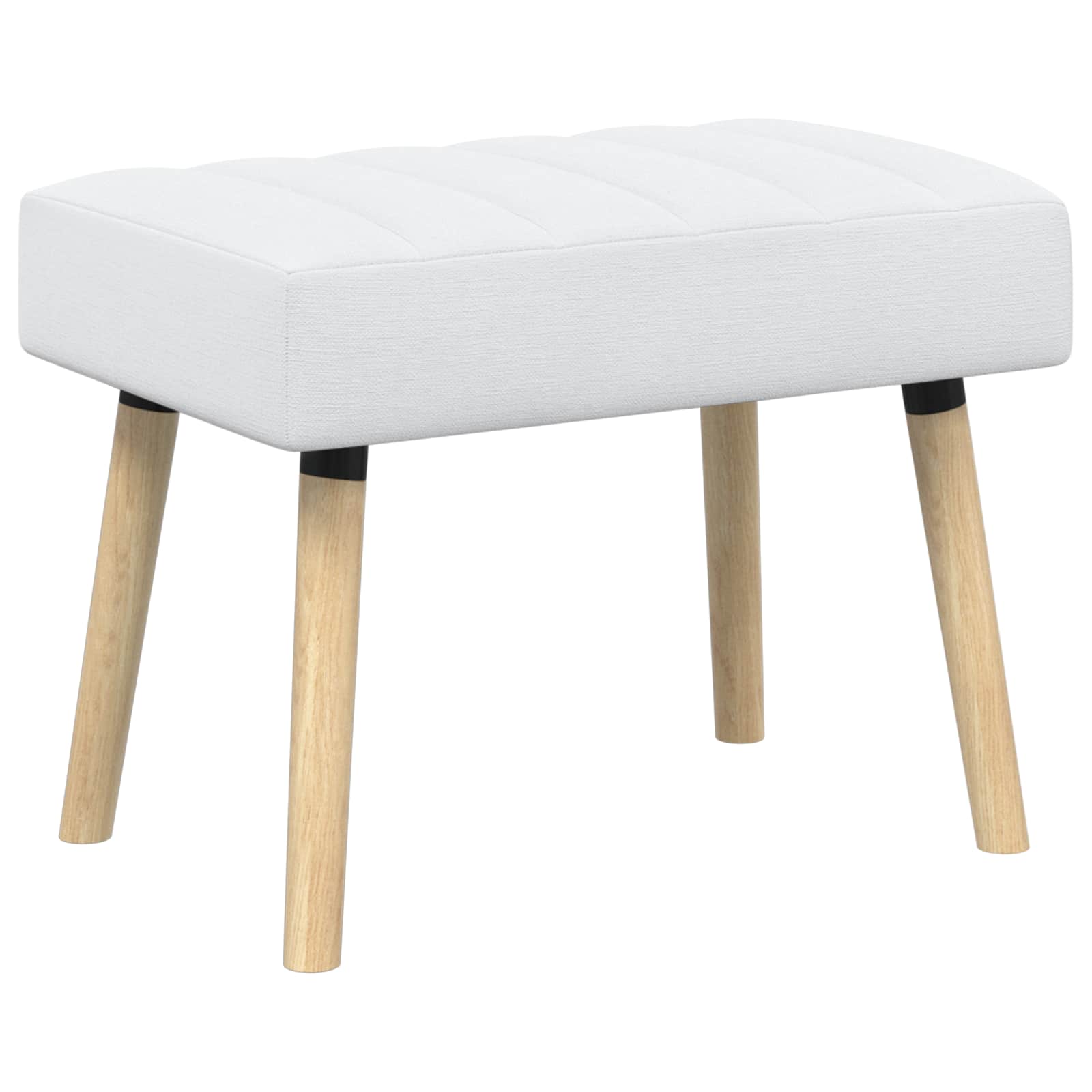 Klupa s utorima Bijela 60 x 40 x 45 cm Tkanina