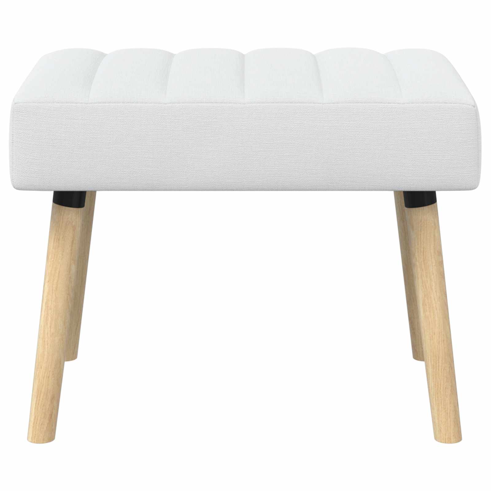 Klupa s utorima Bijela 60 x 40 x 45 cm Tkanina
