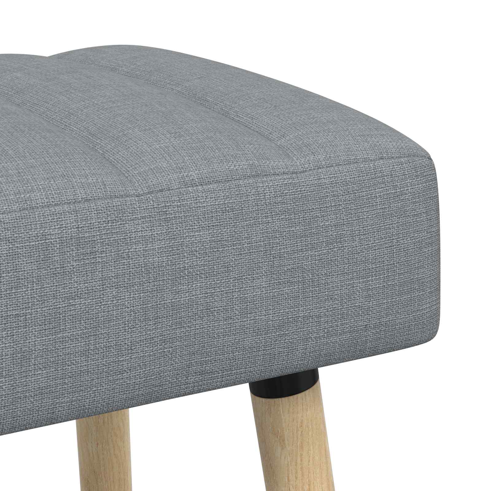 Klupa s utorima Svjetlosiva 80 x 40 x 46 cm Tkanina